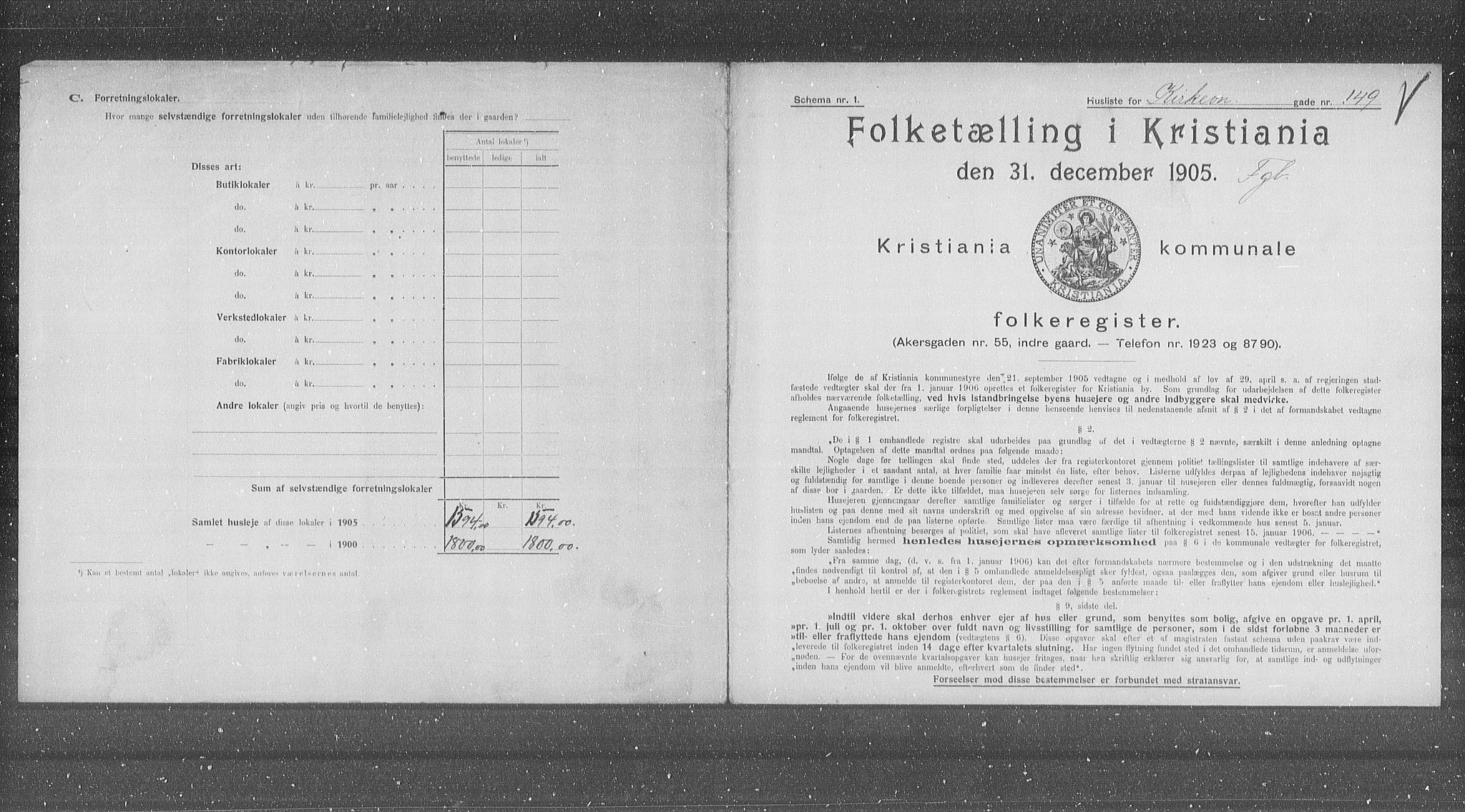 OBA, Municipal Census 1905 for Kristiania, 1905, p. 26879