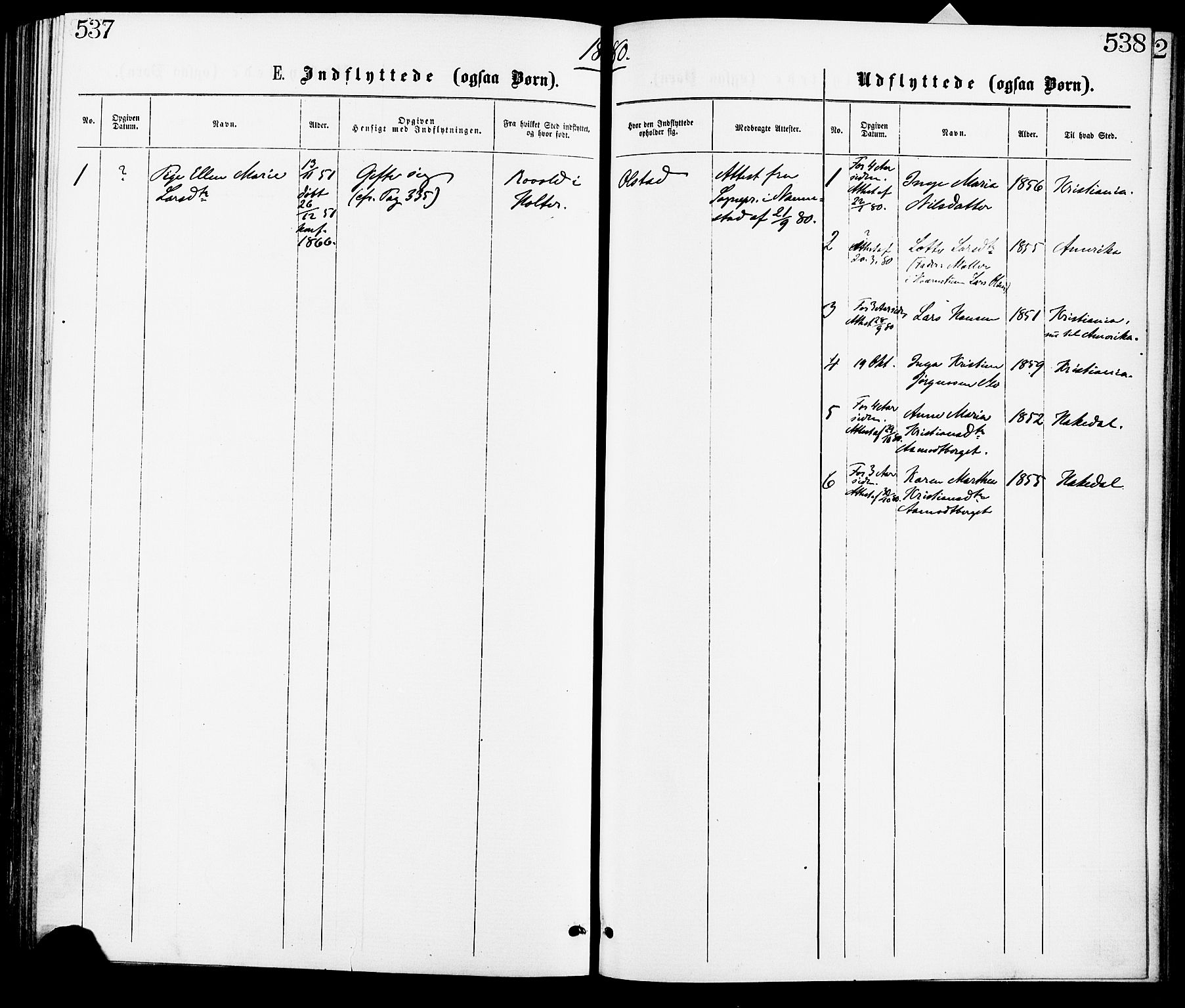 Gjerdrum prestekontor Kirkebøker, SAO/A-10412b/F/Fa/L0008: Parish register (official) no. I 8, 1867-1880, p. 537-538