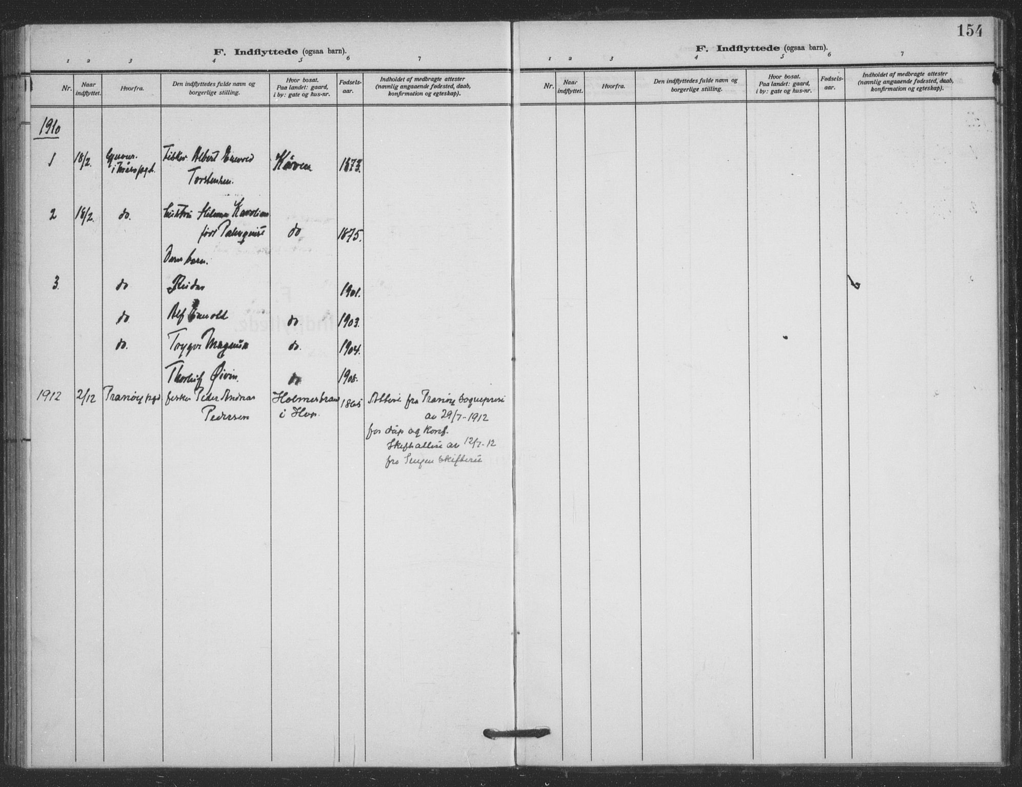 Tana sokneprestkontor, SATØ/S-1334/H/Ha/L0008kirke: Parish register (official) no. 8, 1908-1920, p. 154