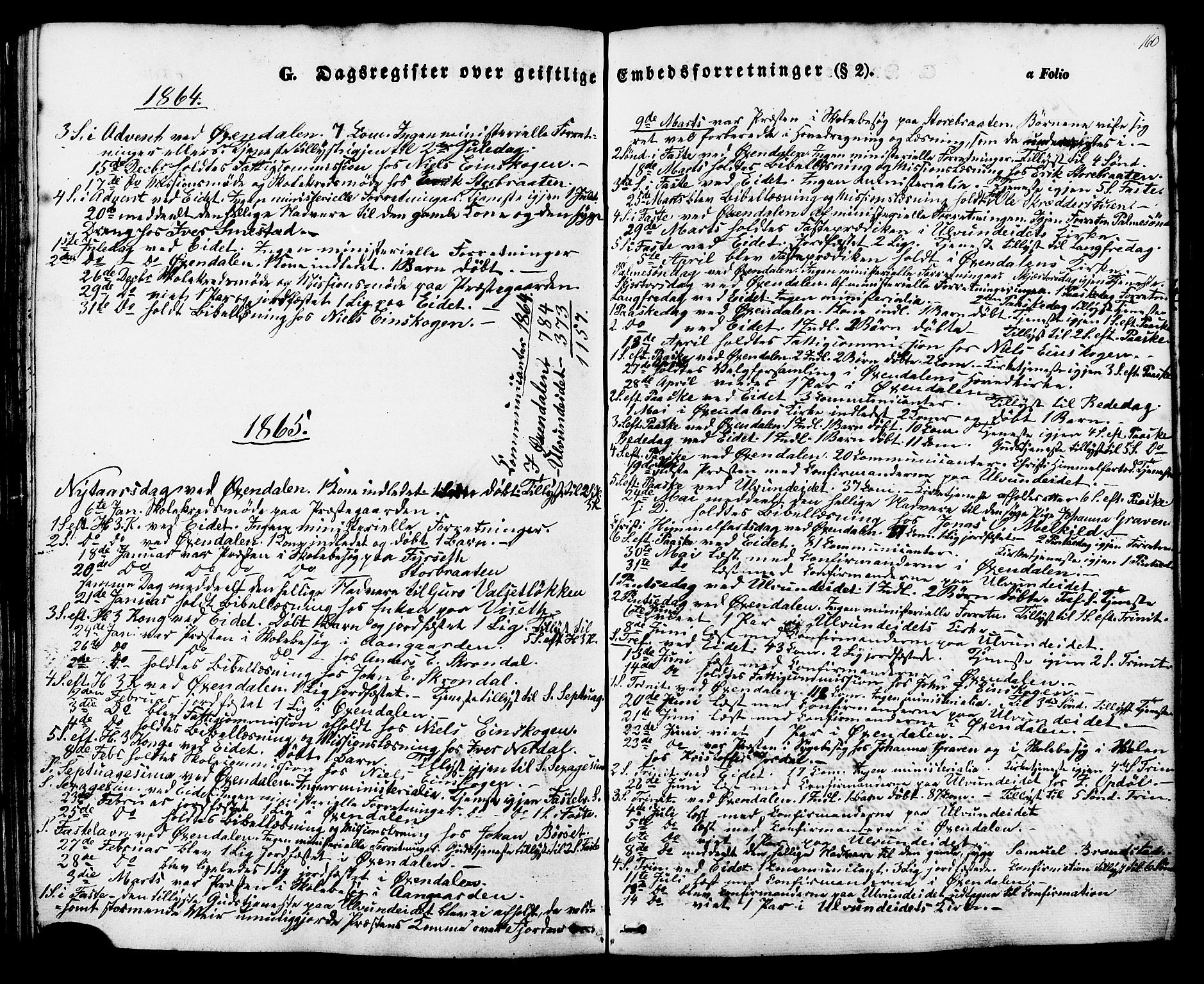 Ministerialprotokoller, klokkerbøker og fødselsregistre - Møre og Romsdal, SAT/A-1454/588/L1004: Parish register (official) no. 588A01, 1854-1870, p. 160