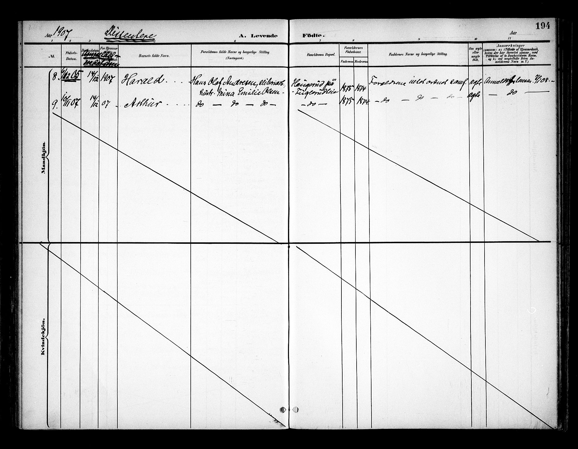 Eidsvoll prestekontor Kirkebøker, SAO/A-10888/F/Fa/L0006: Parish register (official) no. I 6, 1900-1907, p. 194