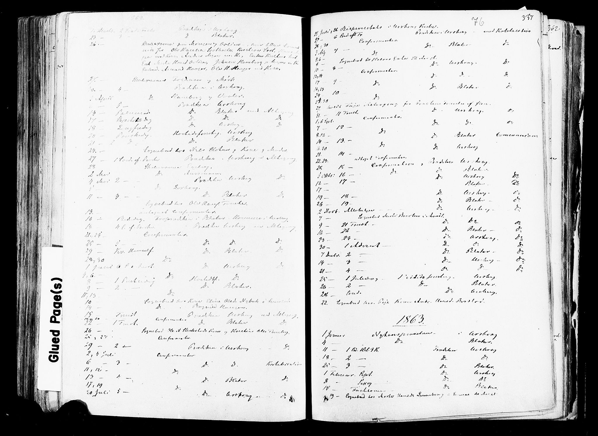 Aurskog prestekontor Kirkebøker, SAO/A-10304a/F/Fa/L0007: Parish register (official) no. I 7, 1854-1877, p. 357