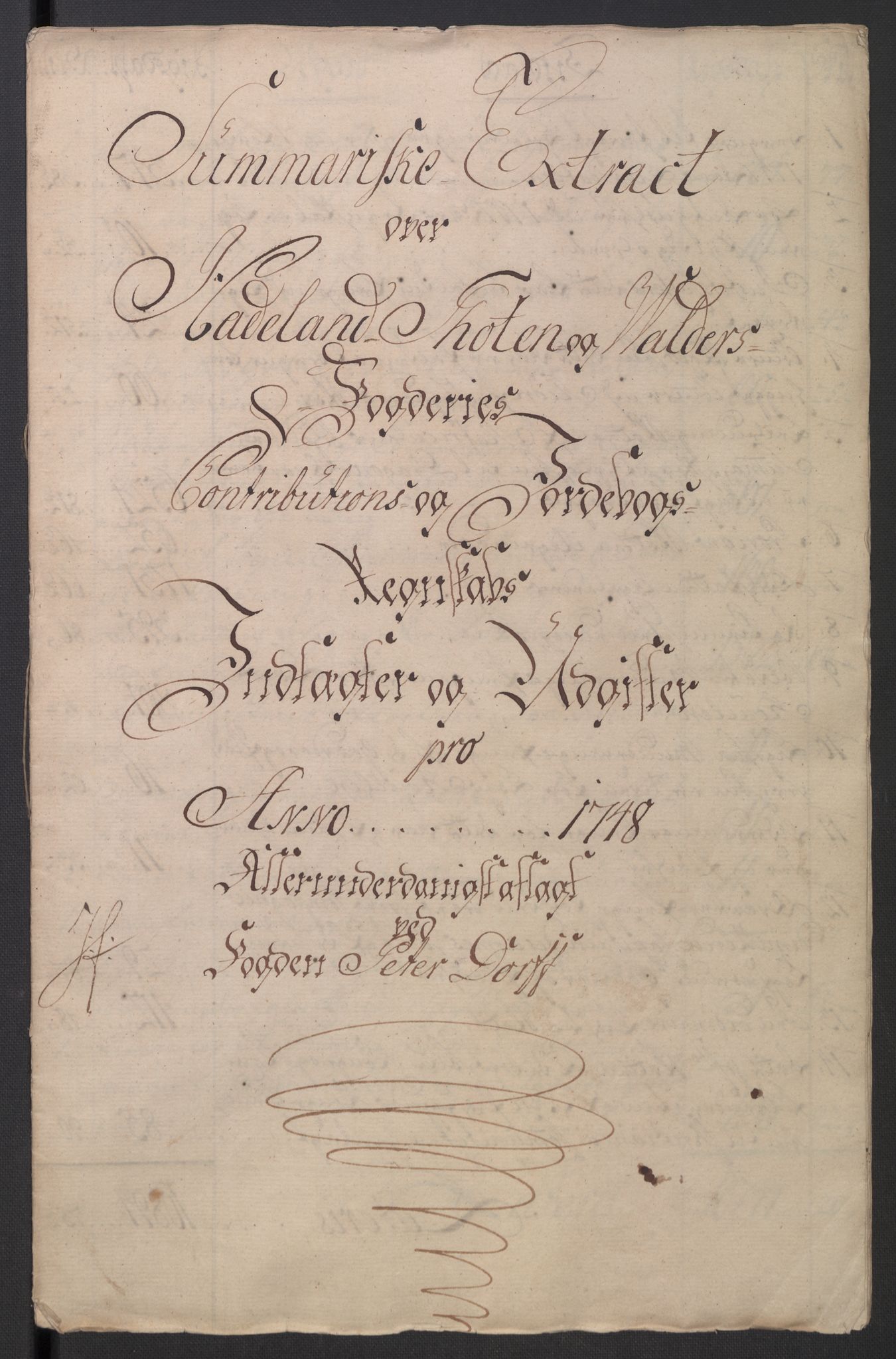 Rentekammeret inntil 1814, Reviderte regnskaper, Fogderegnskap, RA/EA-4092/R18/L1346: Fogderegnskap Hadeland, Toten og Valdres, 1747-1748, p. 293