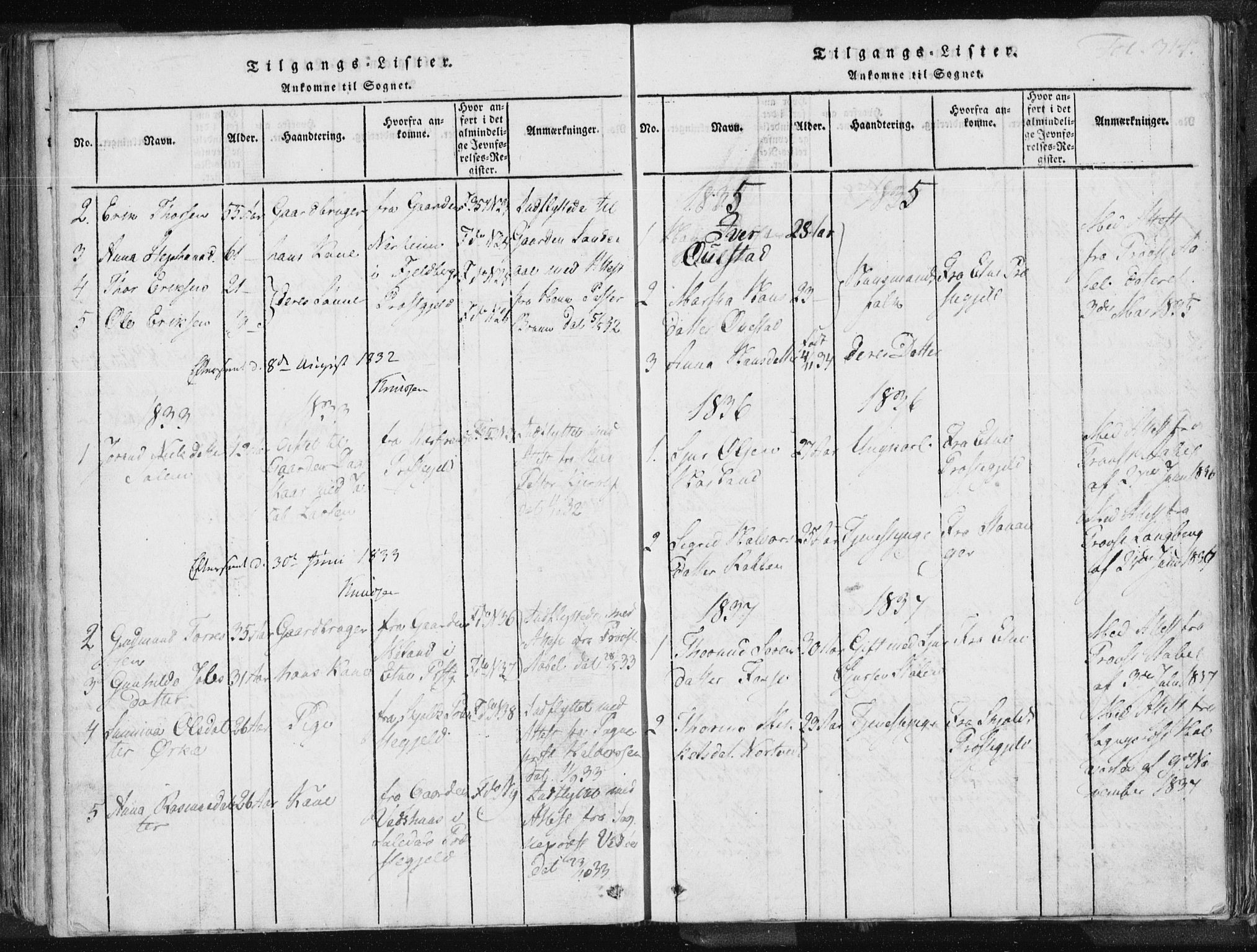Vikedal sokneprestkontor, SAST/A-101840/01/IV: Parish register (official) no. A 3, 1817-1850, p. 314