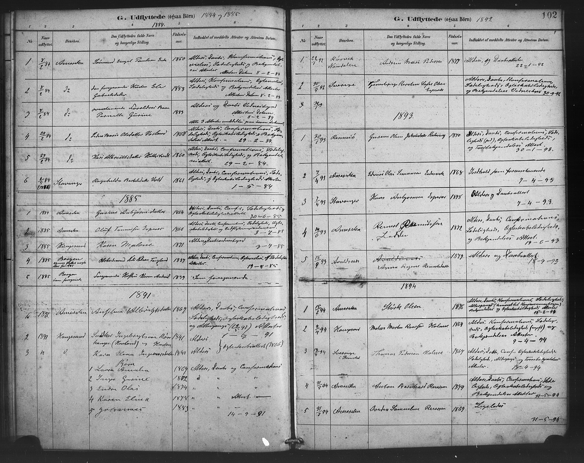 Finnås sokneprestembete, AV/SAB-A-99925/H/Ha/Haa/Haad/L0001: Parish register (official) no. D 1, 1880-1894, p. 102