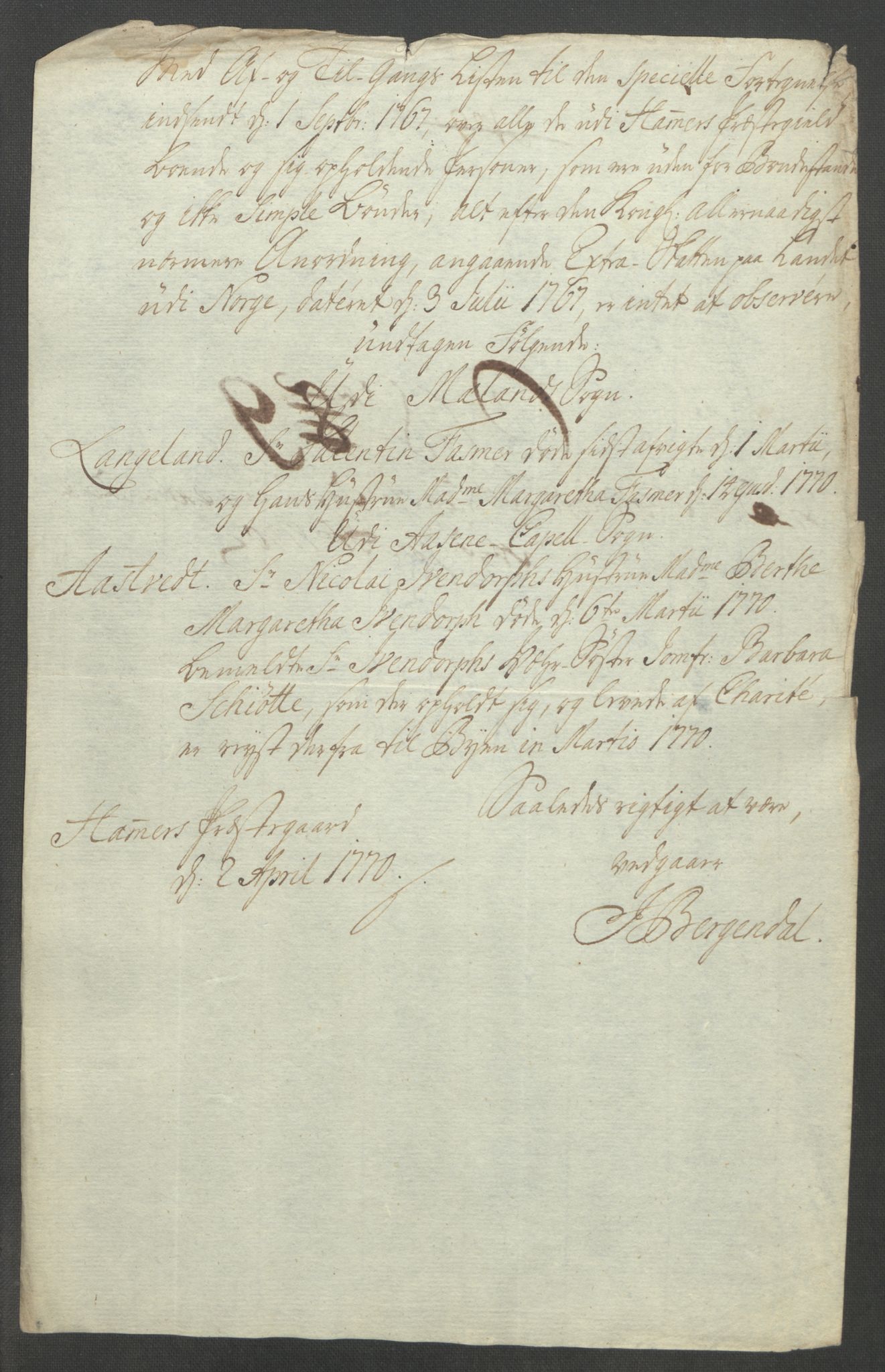 Rentekammeret inntil 1814, Reviderte regnskaper, Fogderegnskap, AV/RA-EA-4092/R51/L3303: Ekstraskatten Nordhordland og Voss, 1762-1772, p. 418