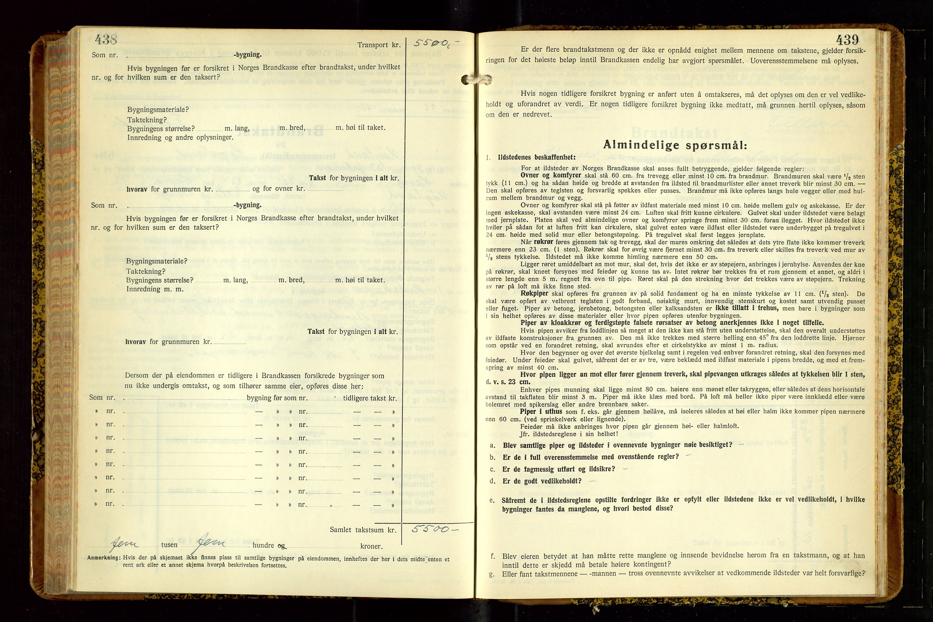 Høyland/Sandnes lensmannskontor, AV/SAST-A-100166/Gob/L0008: "Branntakstprotokoll", 1940-1952, p. 438-439