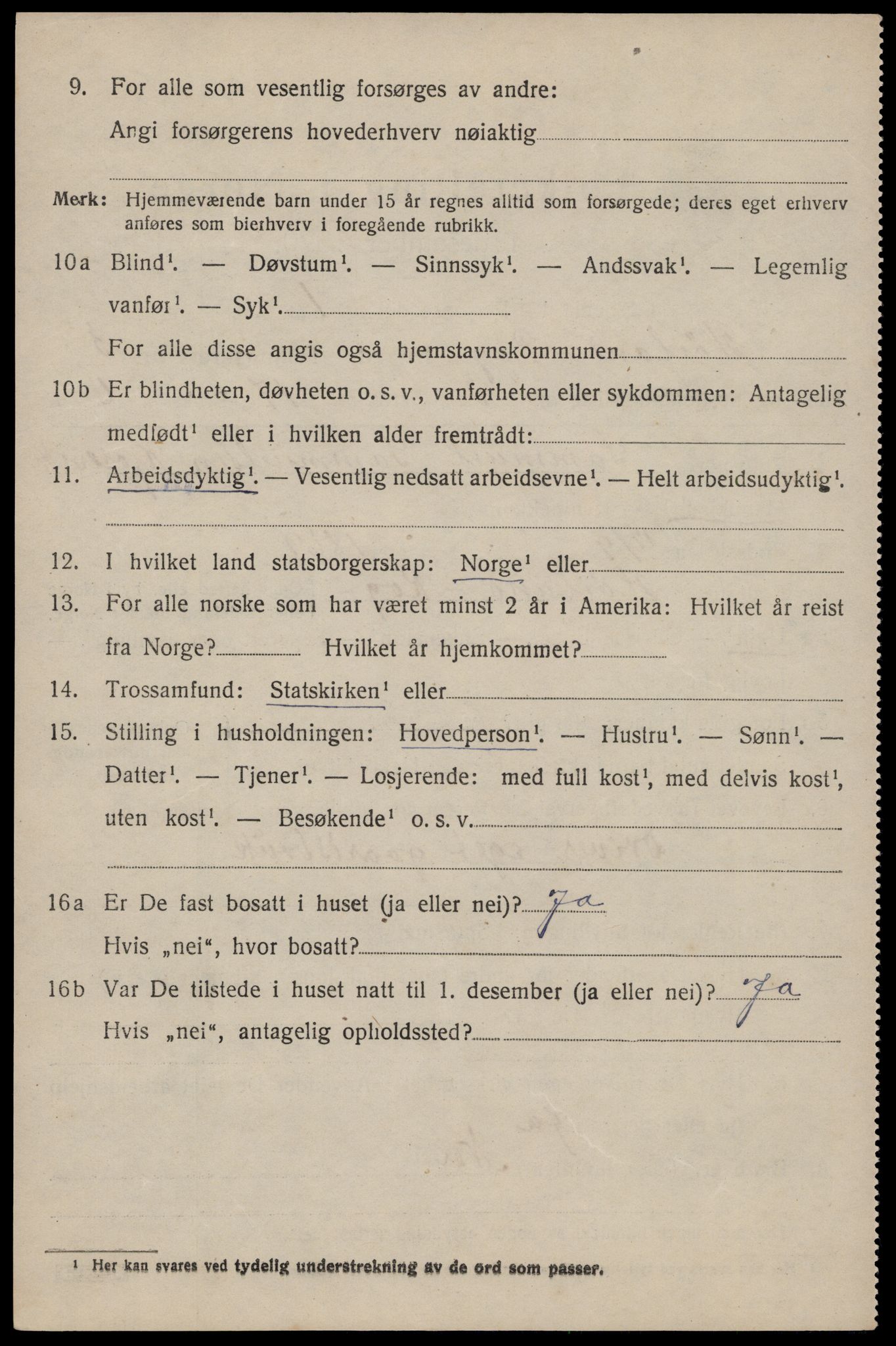 SAST, 1920 census for Høyland, 1920, p. 3031