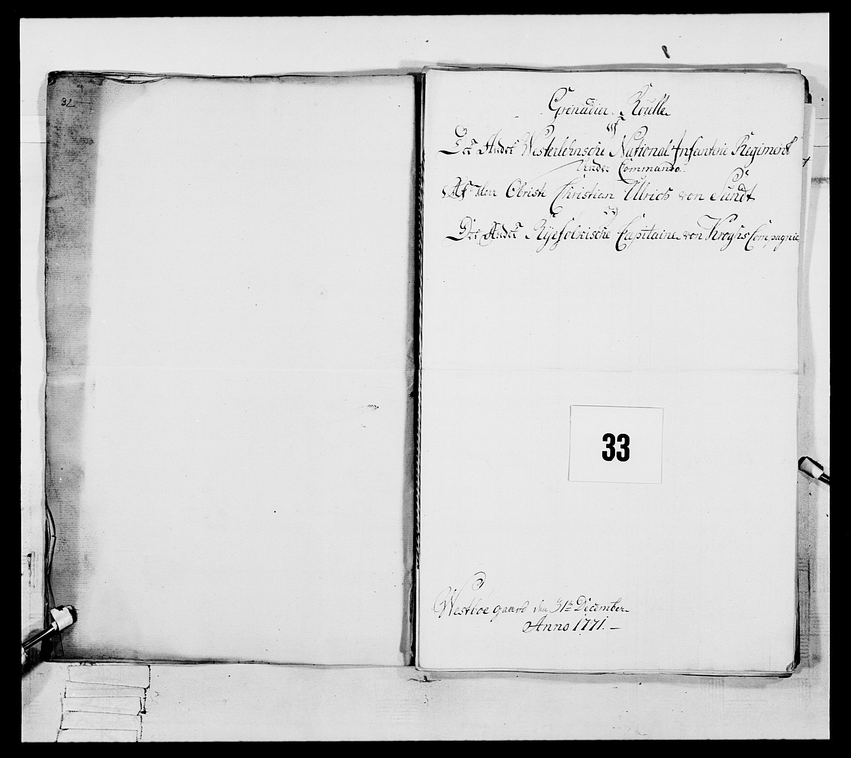 Generalitets- og kommissariatskollegiet, Det kongelige norske kommissariatskollegium, RA/EA-5420/E/Eh/L0105: 2. Vesterlenske nasjonale infanteriregiment, 1766-1773, p. 150