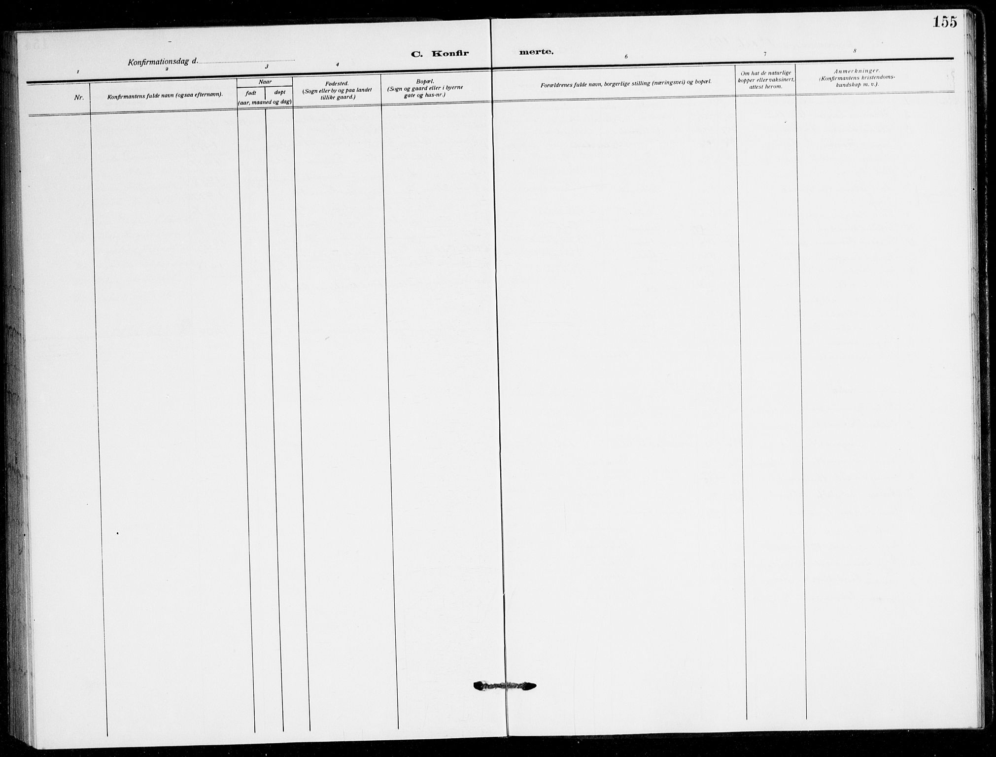 Kvam sokneprestembete, AV/SAB-A-76201/H/Hab: Parish register (copy) no. B 4, 1917-1945, p. 155