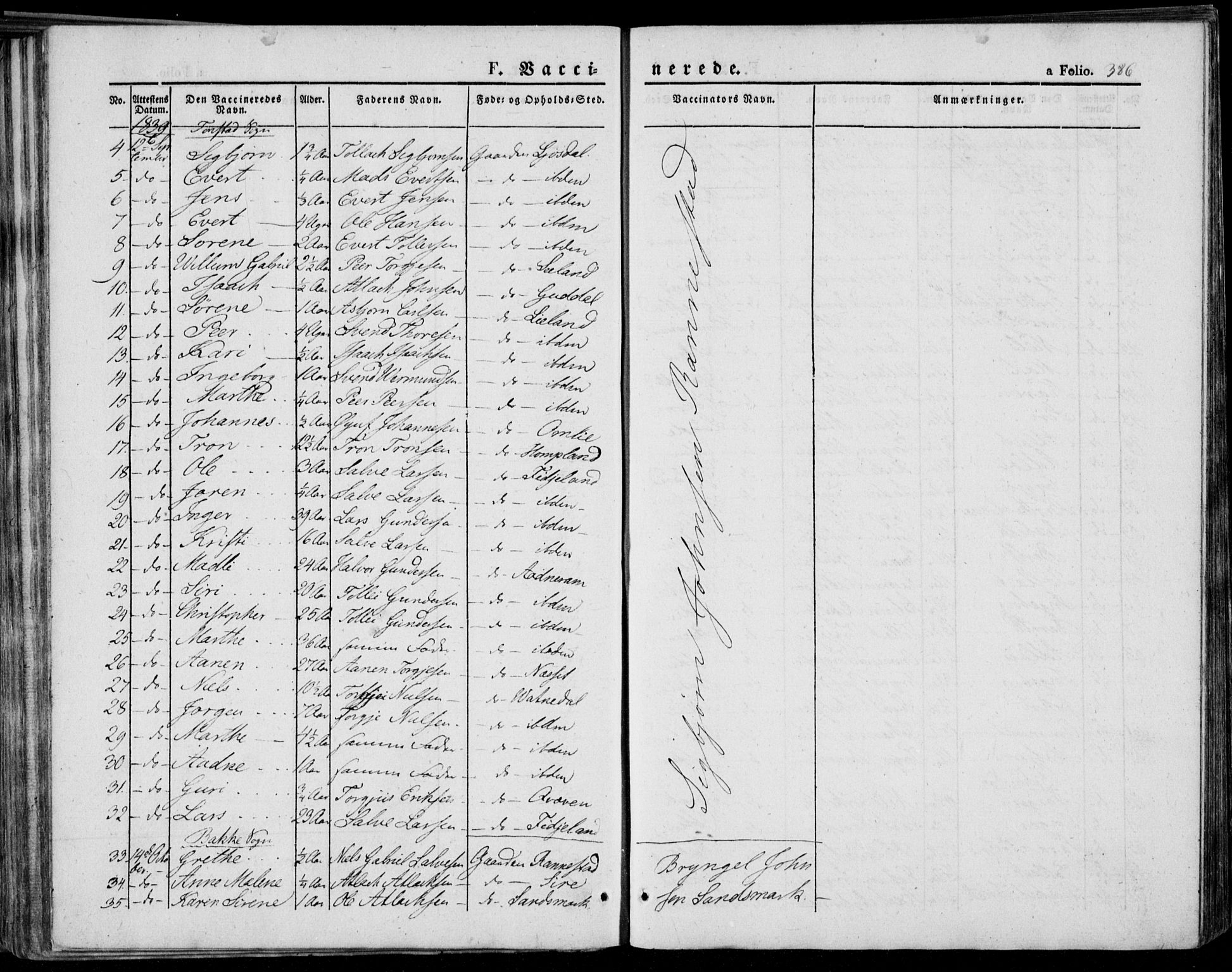 Bakke sokneprestkontor, SAK/1111-0002/F/Fa/Faa/L0004: Parish register (official) no. A 4, 1834-1846, p. 386