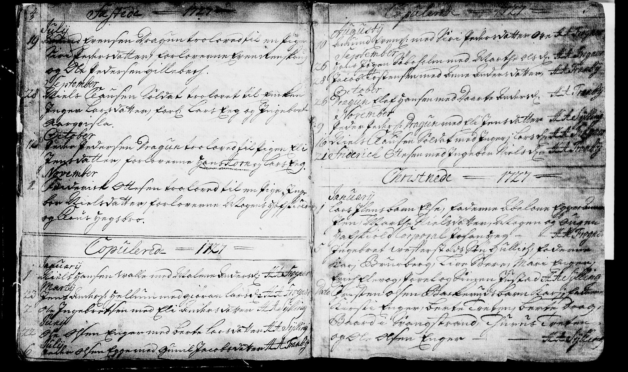 Lier kirkebøker, SAKO/A-230/F/Fa/L0003: Parish register (official) no. I 3, 1727-1748, p. 4-5