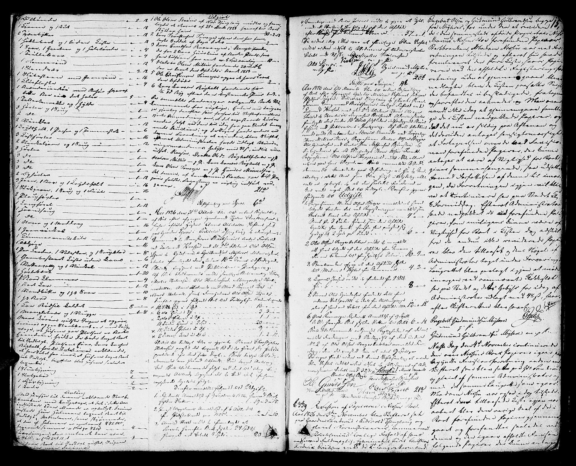 Øvre Romerike sorenskriveri, AV/SAO-A-10649/H/Hb/L0021: Skifteprotokoll nr. 21, 1826-1837, p. 14b-15a