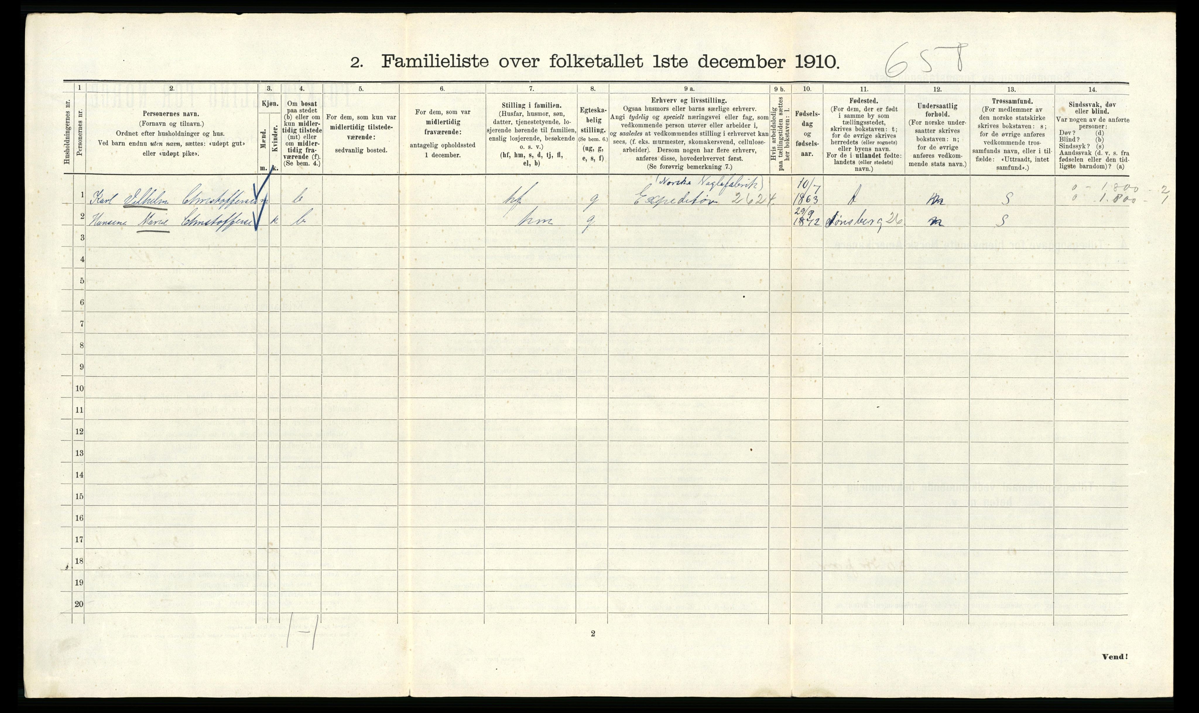 RA, 1910 census for Kristiania, 1910, p. 91064