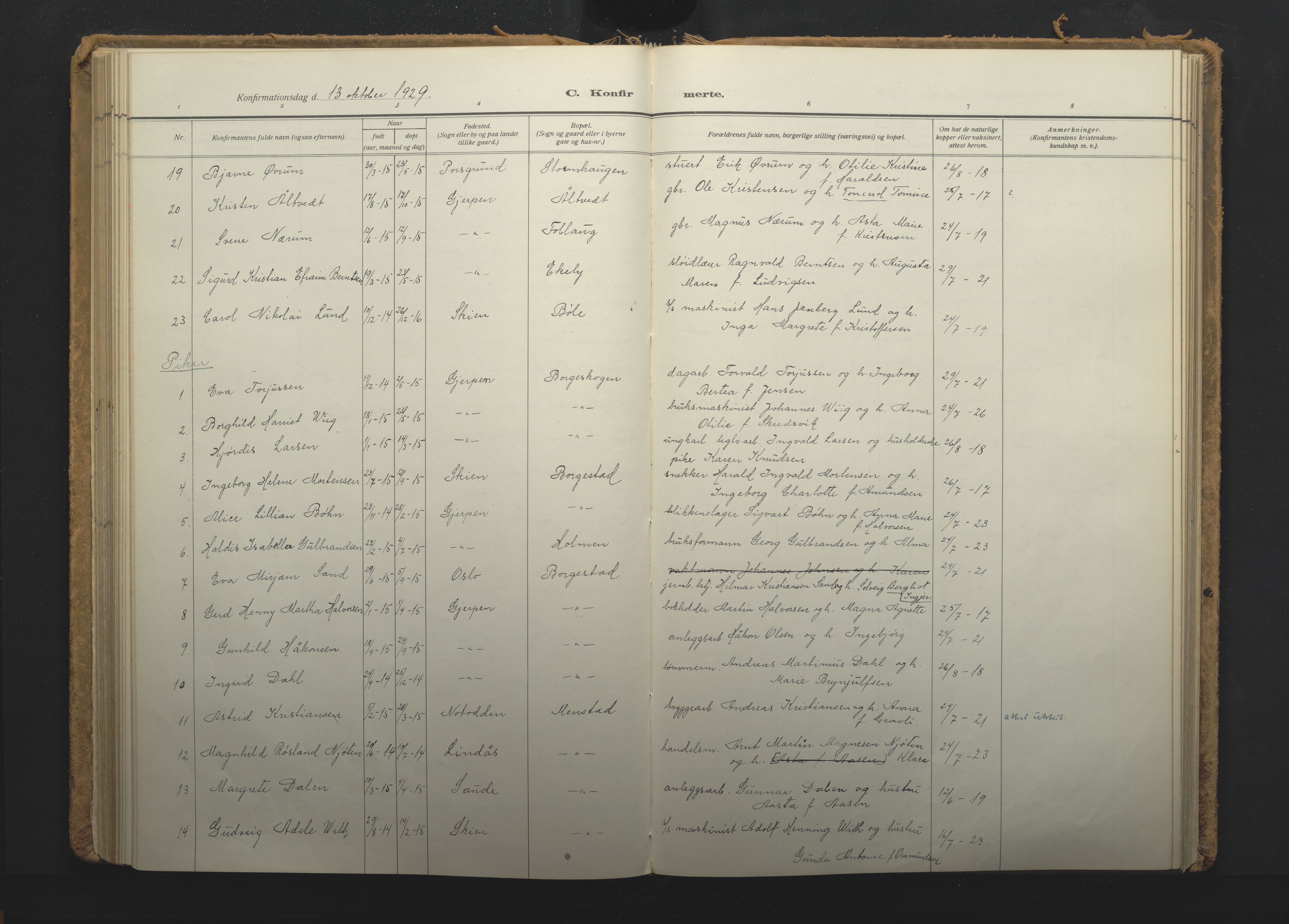 Gjerpen kirkebøker, SAKO/A-265/F/Fb/L0001: Parish register (official) no. II 1, 1920-1935