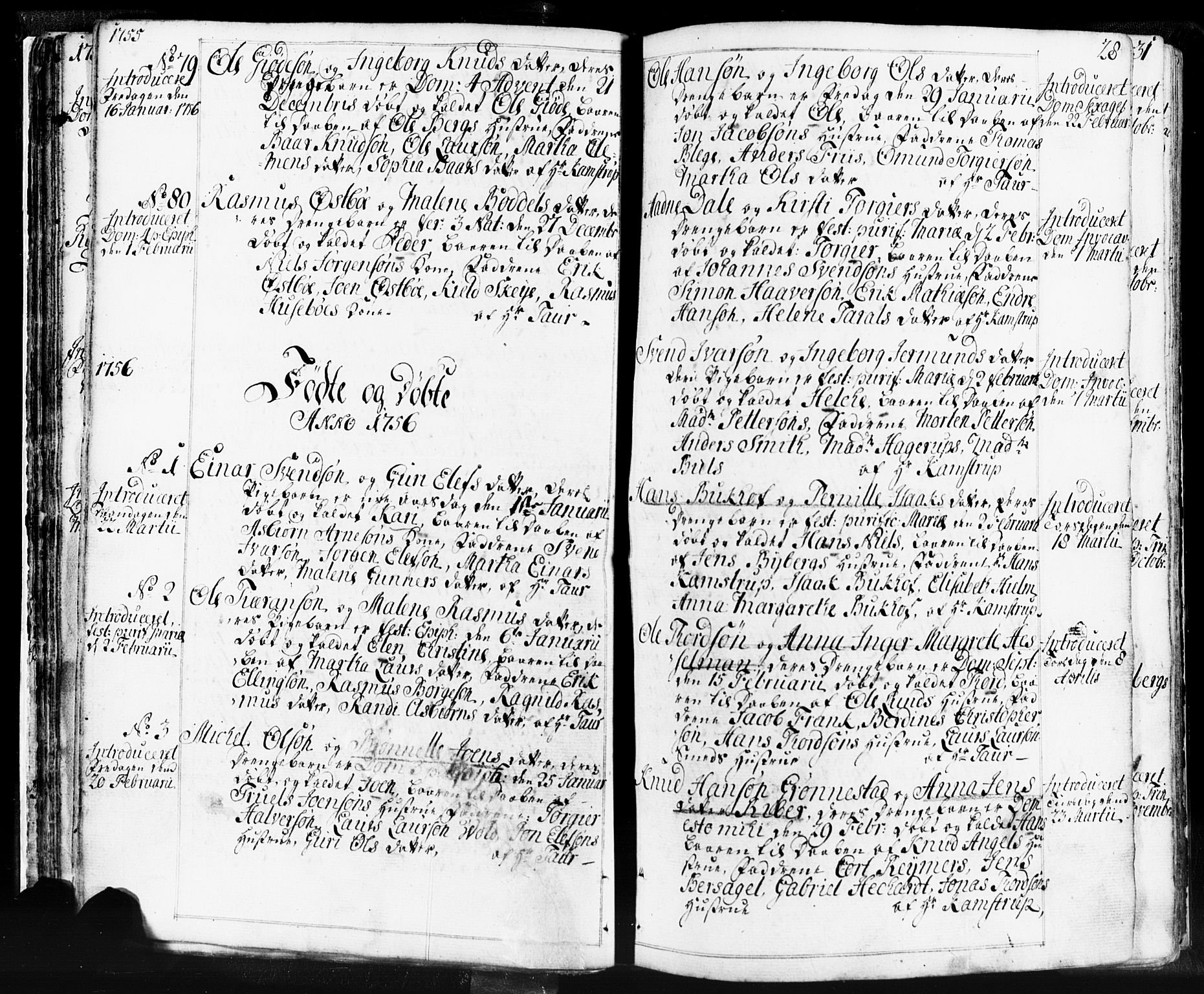 Domkirken sokneprestkontor, SAST/A-101812/001/30/30BB/L0004: Parish register (copy) no. B 4, 1752-1790, p. 28