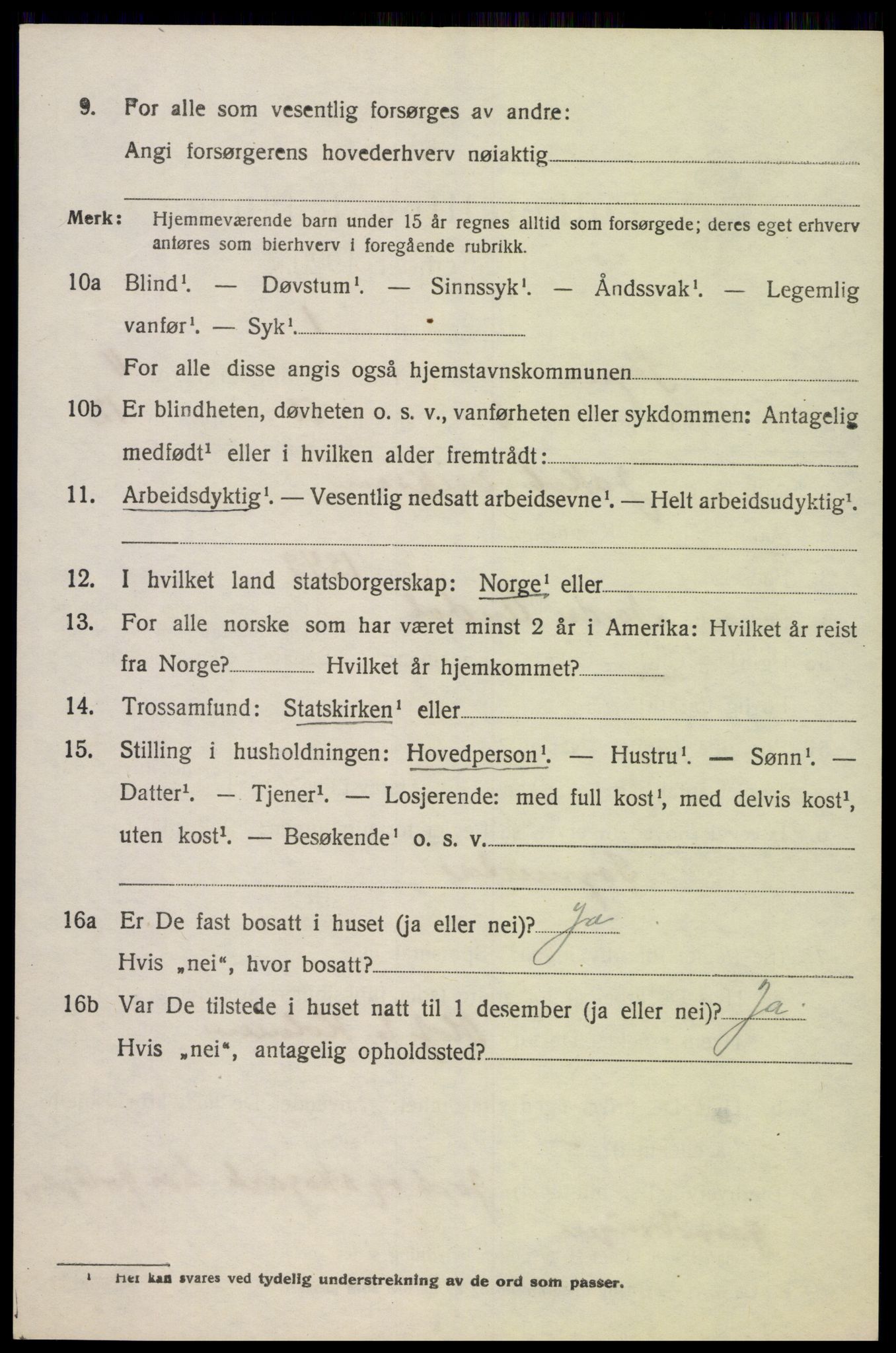 SAK, 1920 census for Søgne, 1920, p. 5640