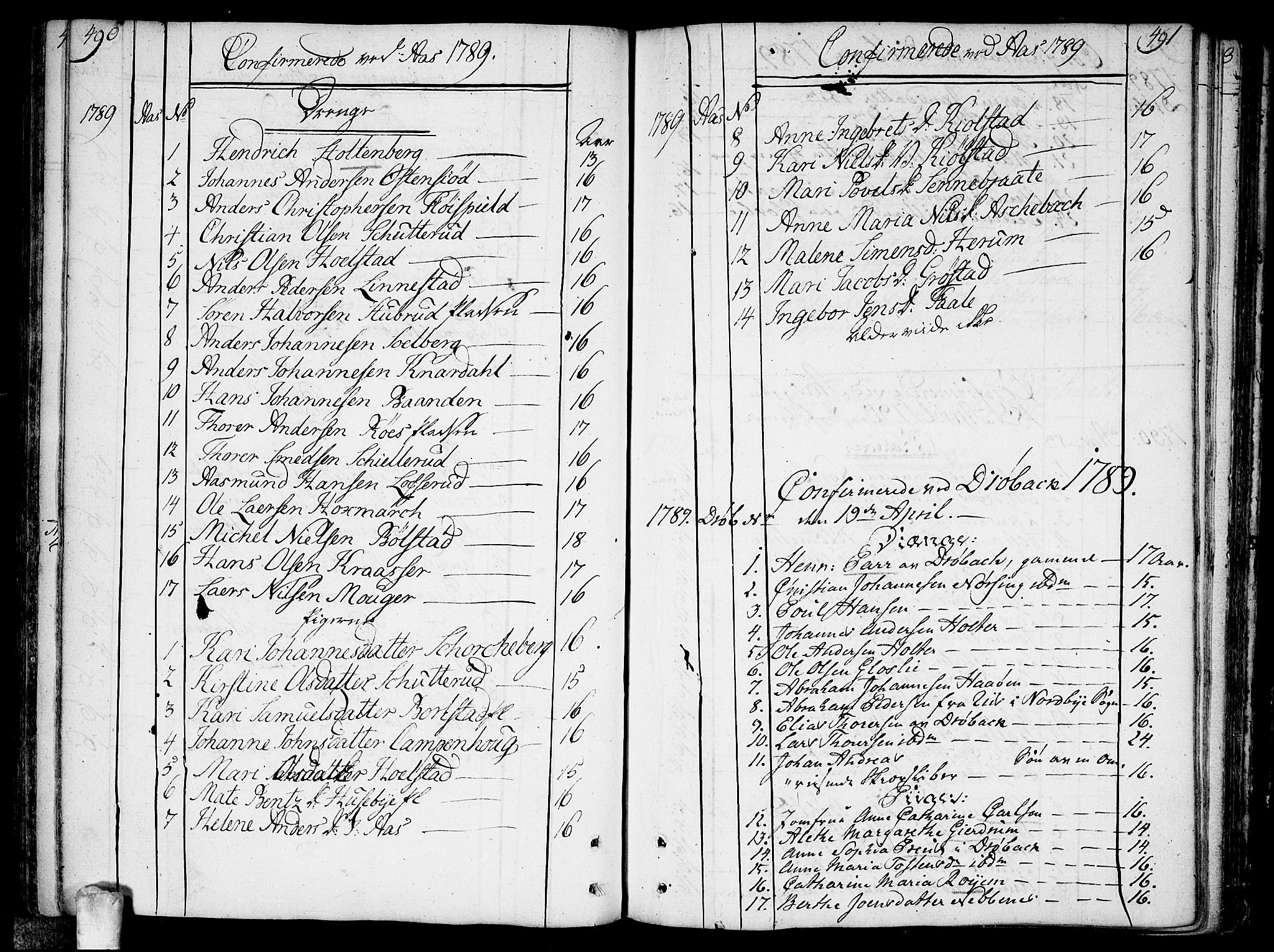 Ås prestekontor Kirkebøker, SAO/A-10894/F/Fa/L0002: Parish register (official) no. I 2, 1778-1813, p. 490-491