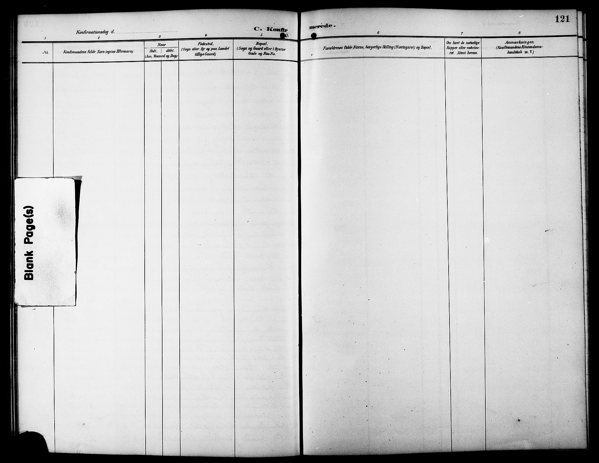Ministerialprotokoller, klokkerbøker og fødselsregistre - Sør-Trøndelag, SAT/A-1456/617/L0431: Parish register (copy) no. 617C01, 1889-1910, p. 121