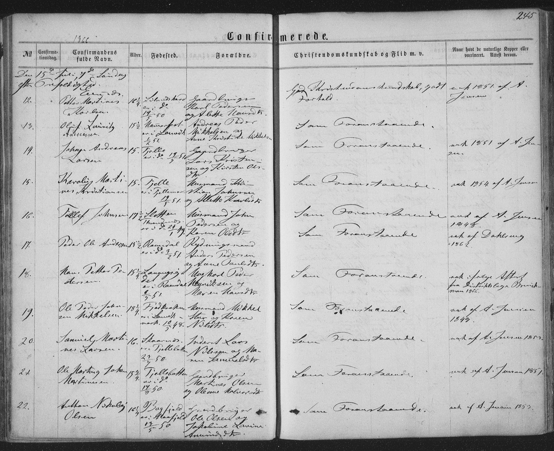 Ministerialprotokoller, klokkerbøker og fødselsregistre - Nordland, AV/SAT-A-1459/863/L0896: Parish register (official) no. 863A08, 1861-1871, p. 245