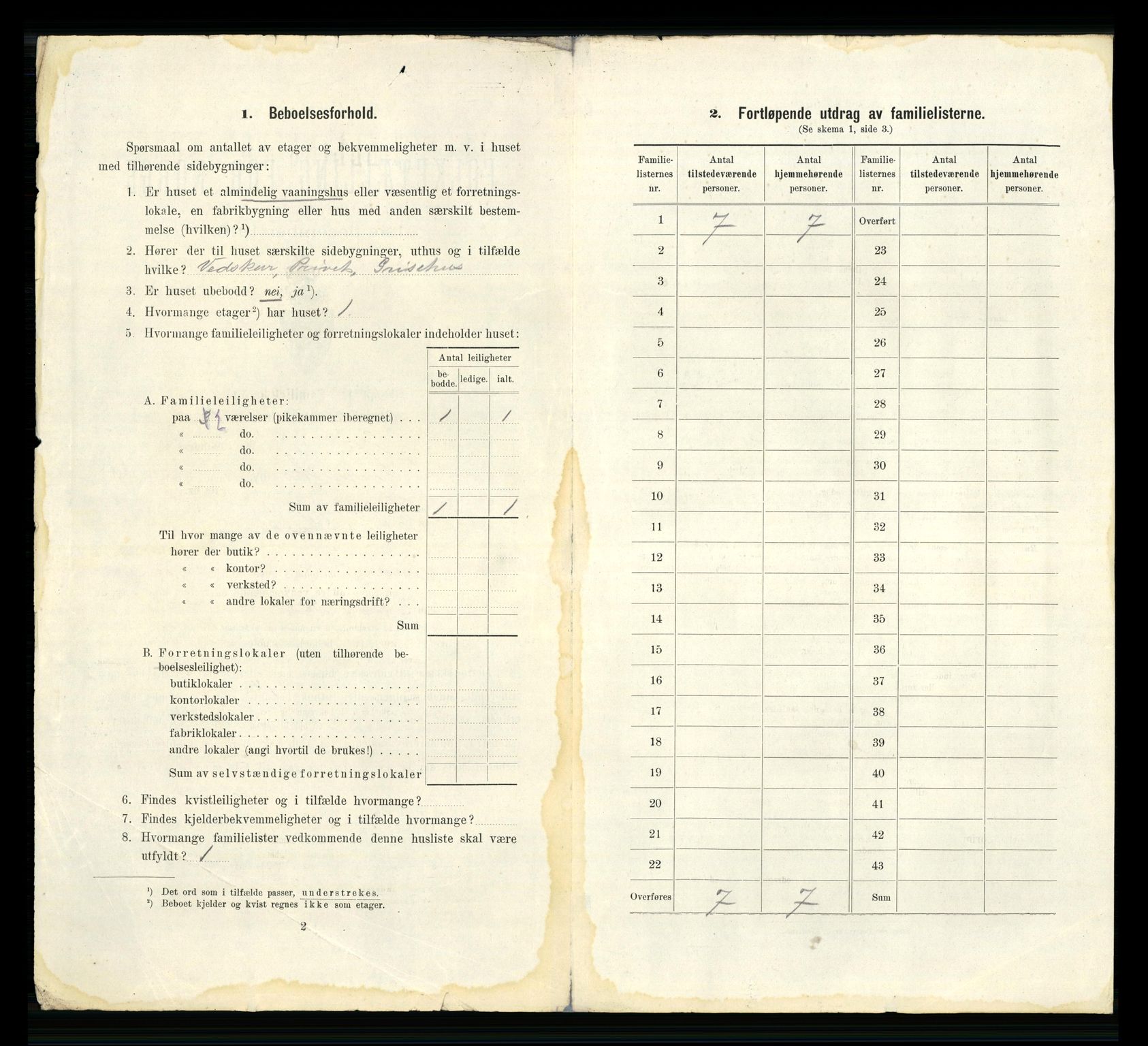 RA, 1910 census for Larvik, 1910, p. 2686