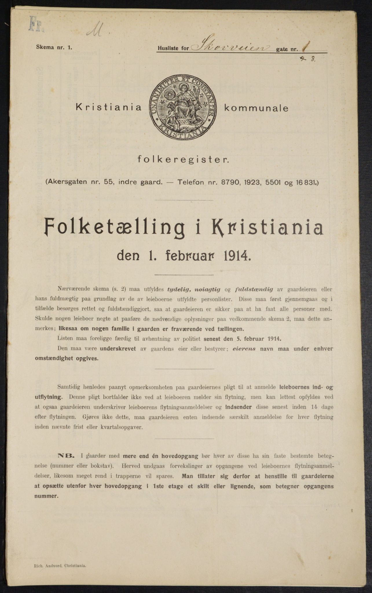 OBA, Municipal Census 1914 for Kristiania, 1914, p. 96234