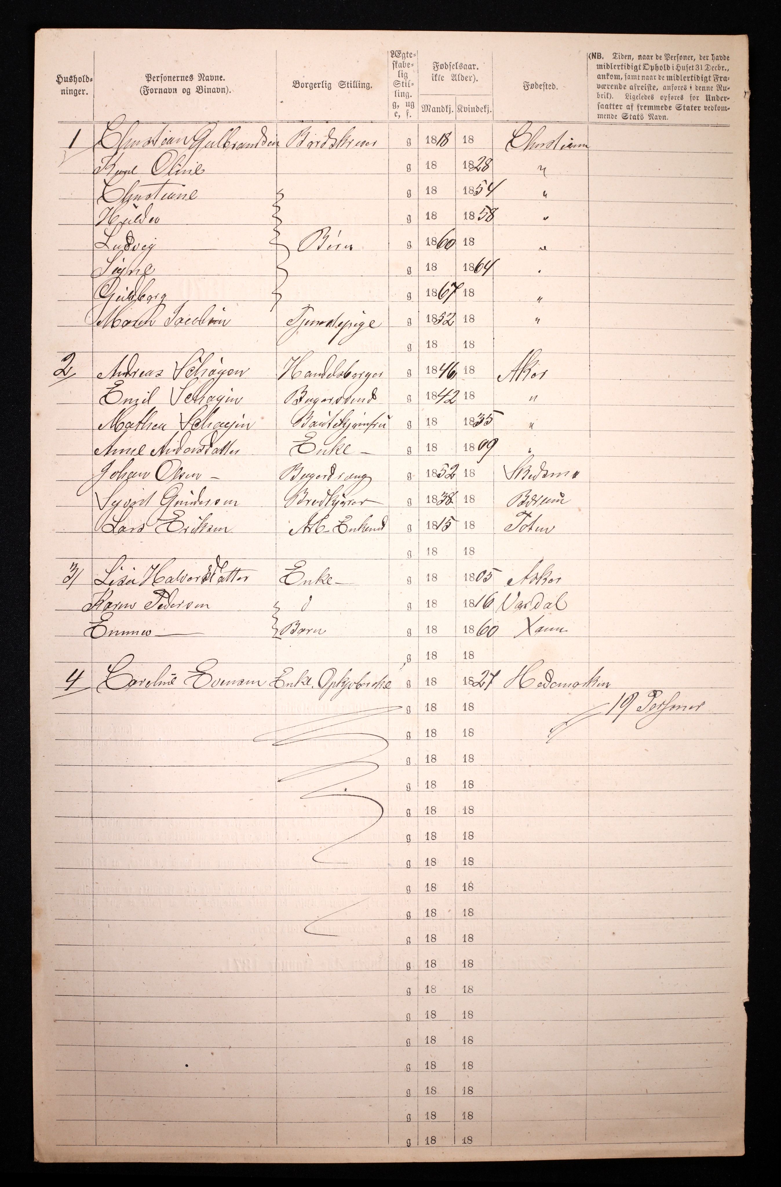 RA, 1870 census for 0301 Kristiania, 1870, p. 4435