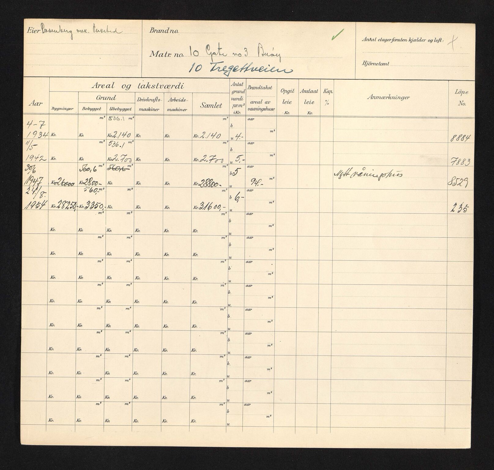 Stavanger kommune. Skattetakstvesenet, BYST/A-0440/F/Fa/Faa/L0014/0004: Skattetakstkort / Fregattveien 7 - 26a