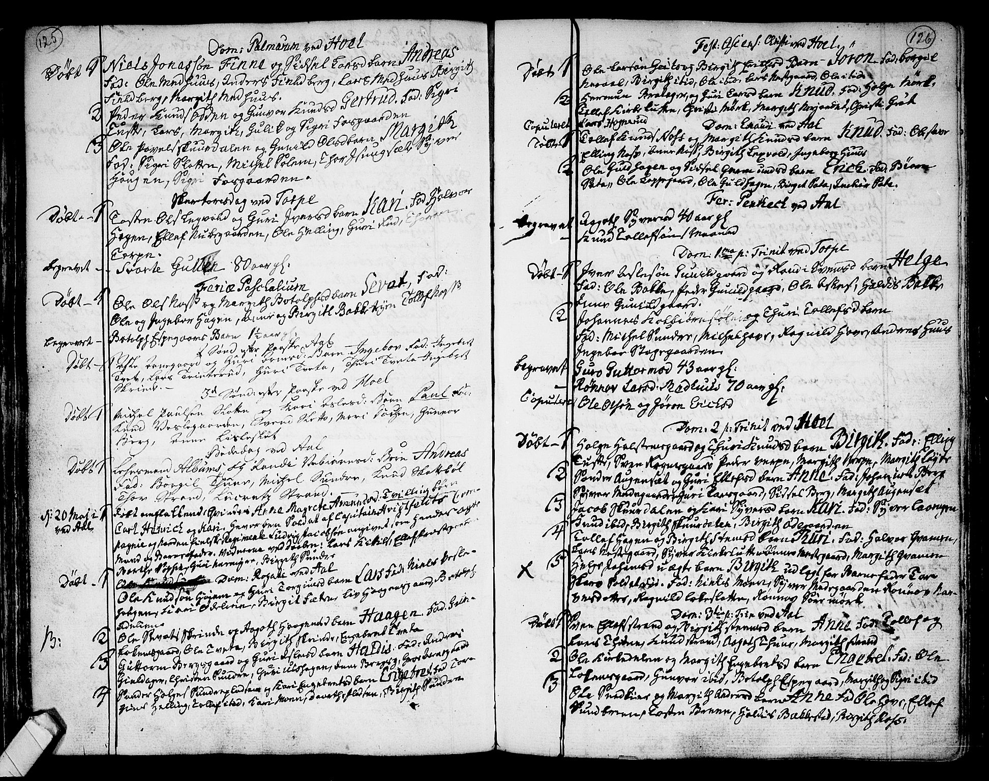 Ål kirkebøker, SAKO/A-249/F/Fa/L0002: Parish register (official) no. I 2, 1771-1806, p. 125-126