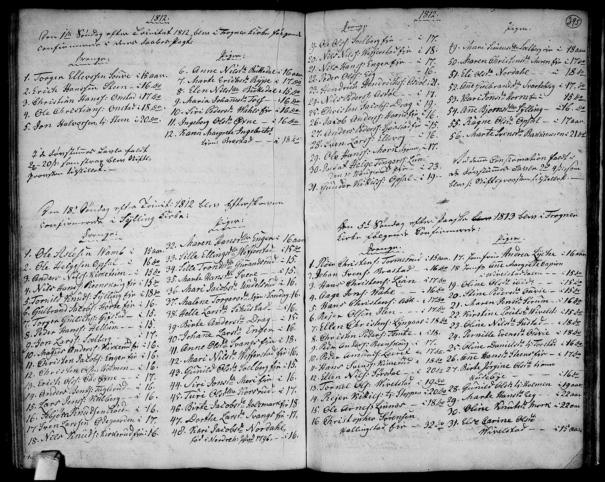 Lier kirkebøker, SAKO/A-230/F/Fa/L0007: Parish register (official) no. I 7, 1794-1813, p. 395