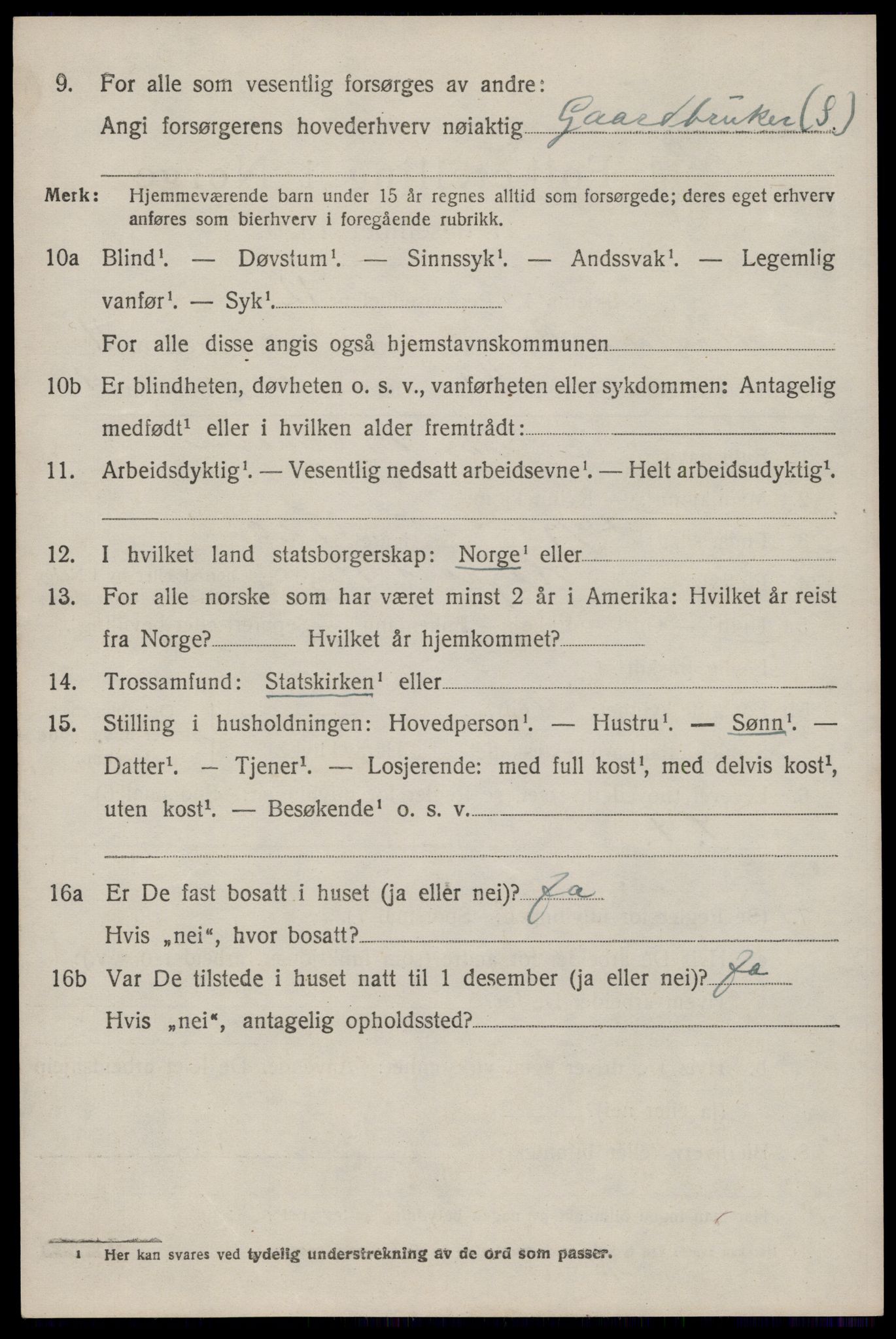 SAST, 1920 census for Høyland, 1920, p. 9313