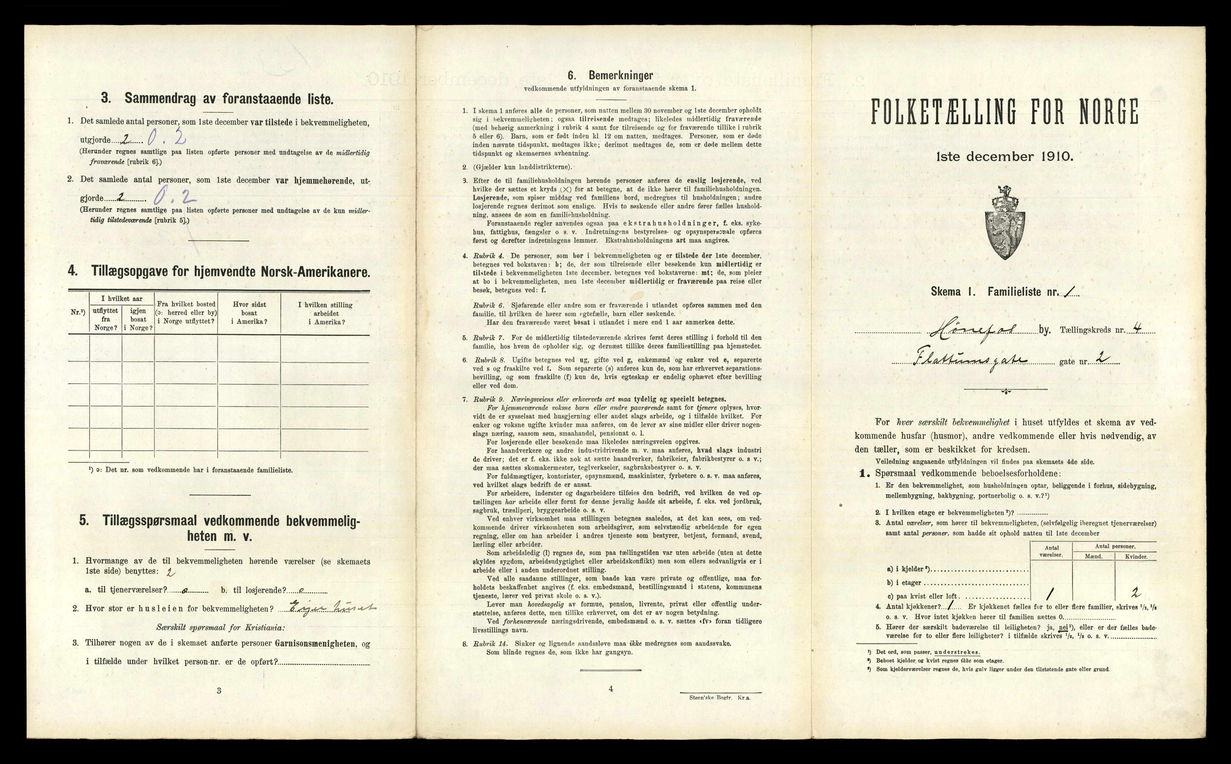 RA, 1910 census for Hønefoss, 1910, p. 745