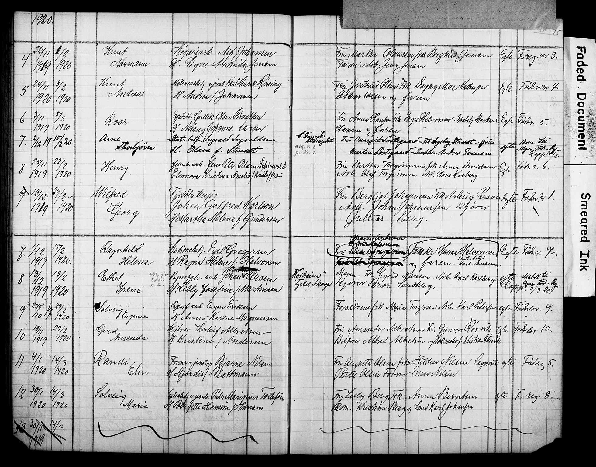 Strømsø kirkebøker, AV/SAKO-A-246/Y/Ya/L0007: Parish register draft no. I 7, 1915-1932, p. 75