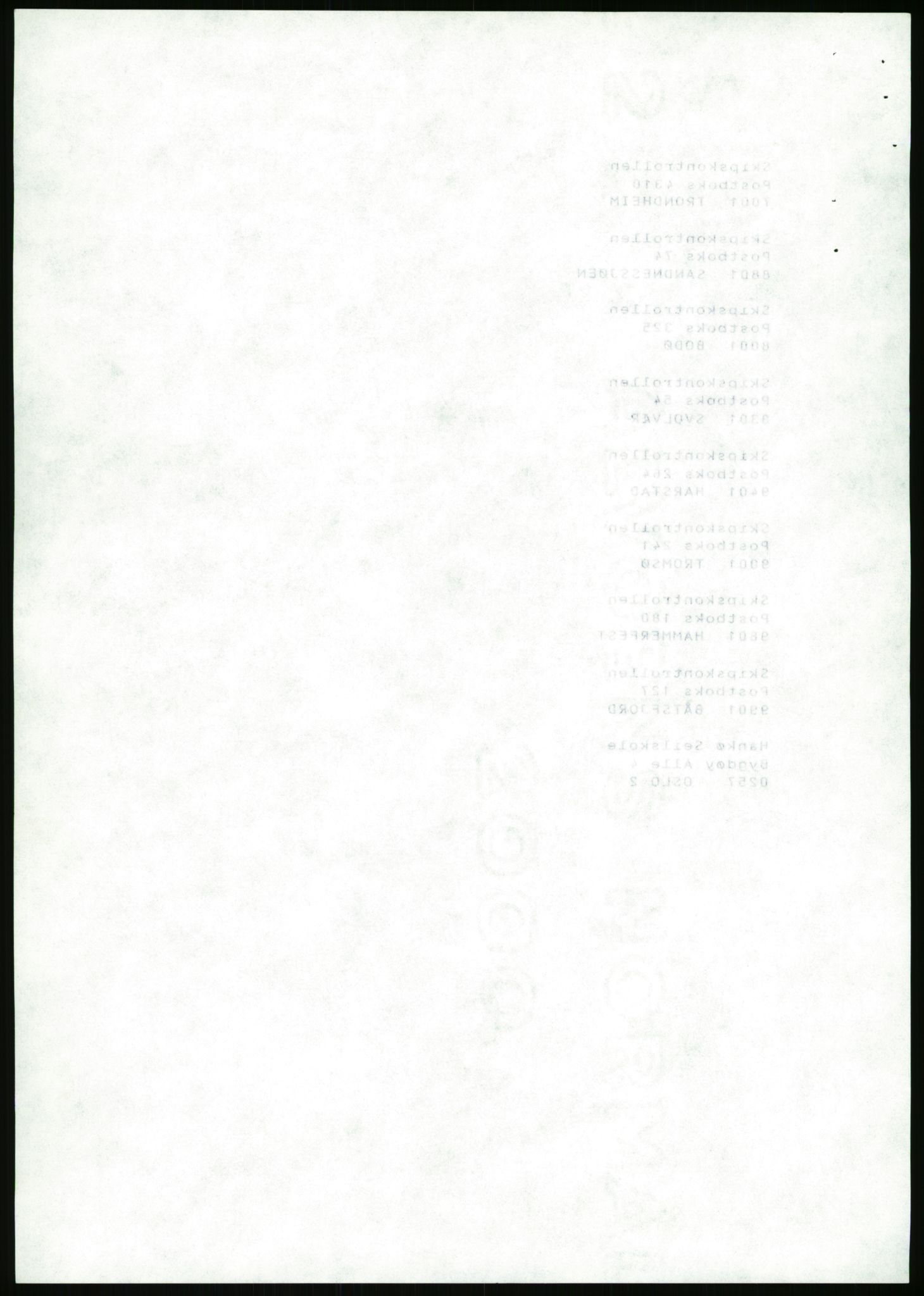 Sjøfartsdirektoratet med forløpere, generelt arkiv, AV/RA-S-1407/D/Du/Duc/L0642/0001: Skipskontrollen - Forskrifter / Forskrift om utleiebåter (2 mapper), 1978-1987, p. 478