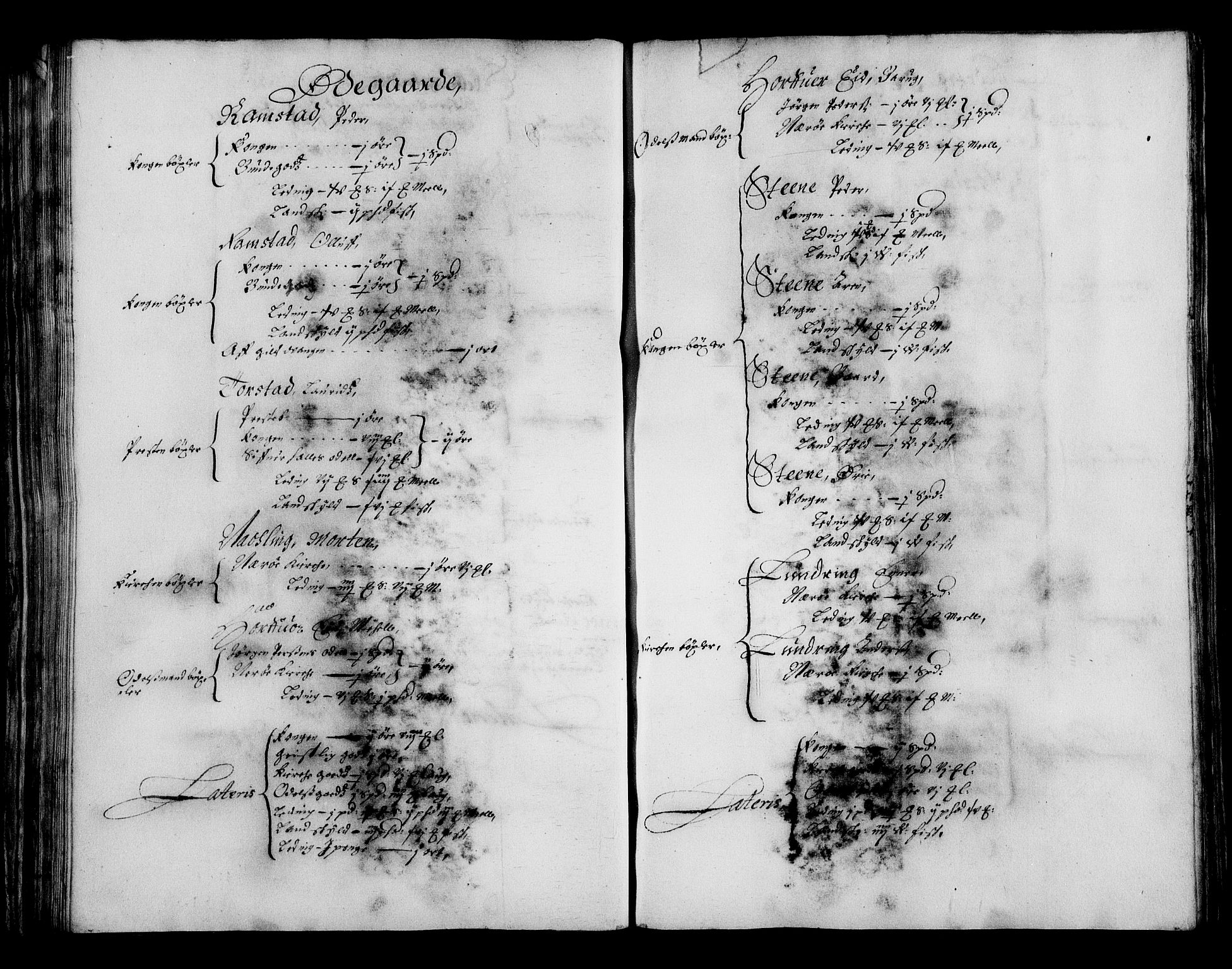 Rentekammeret inntil 1814, Realistisk ordnet avdeling, AV/RA-EA-4070/N/Na/L0002/0008: [XI g]: Trondheims stifts jordebøker: / Namdalen fogderi, 1664