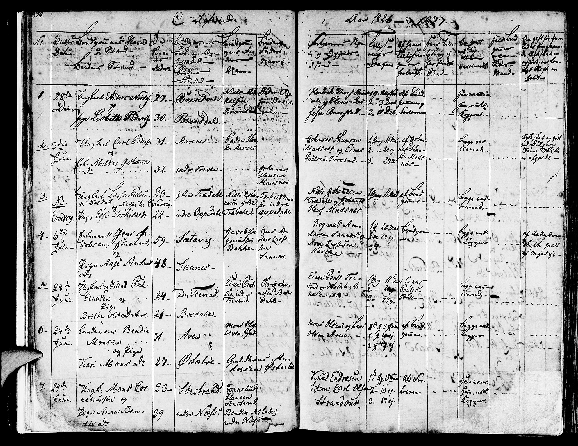 Lavik sokneprestembete, SAB/A-80901: Parish register (official) no. A 2II, 1821-1842, p. 374