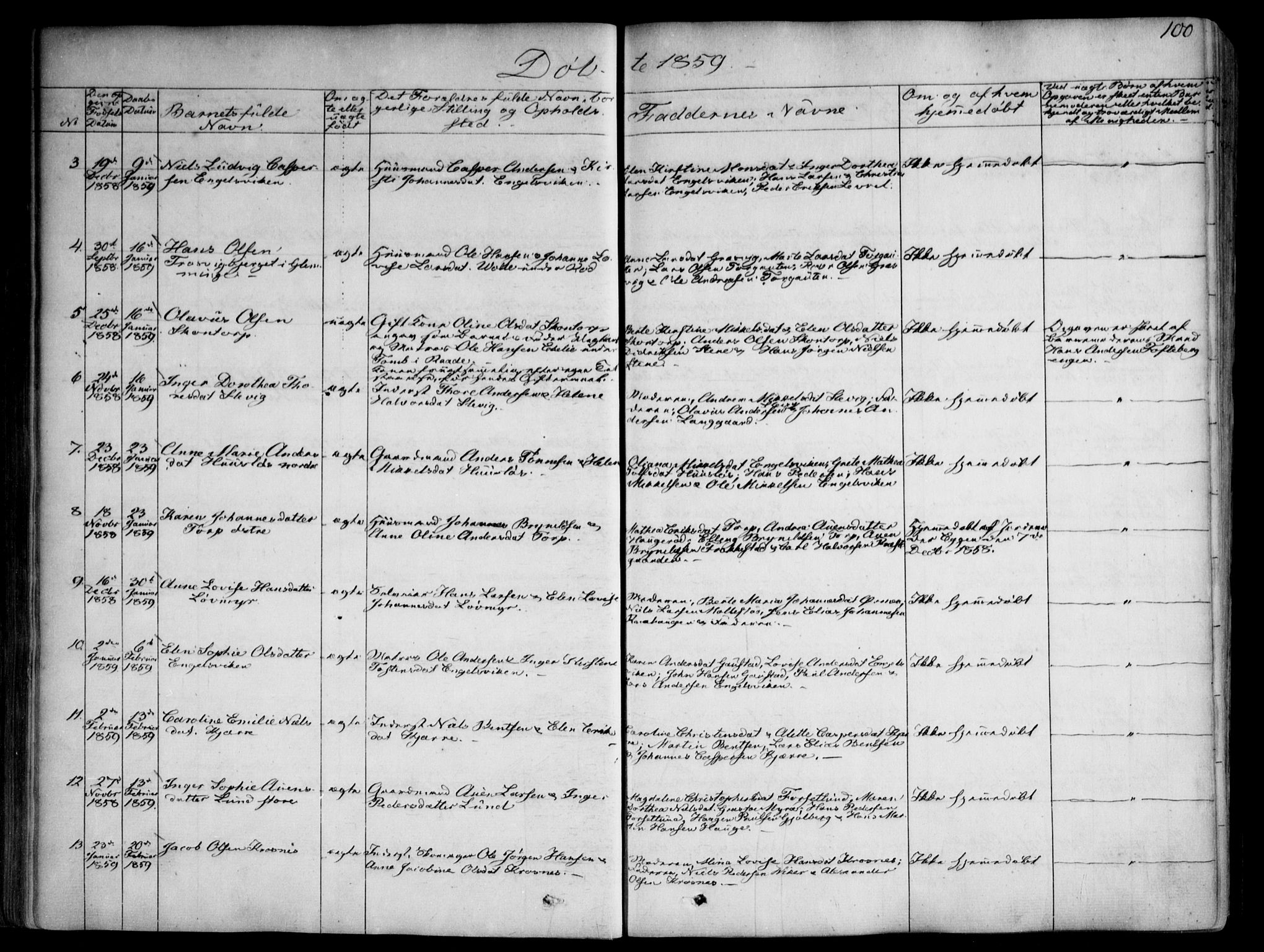 Onsøy prestekontor Kirkebøker, AV/SAO-A-10914/F/Fa/L0003: Parish register (official) no. I 3, 1841-1860, p. 100