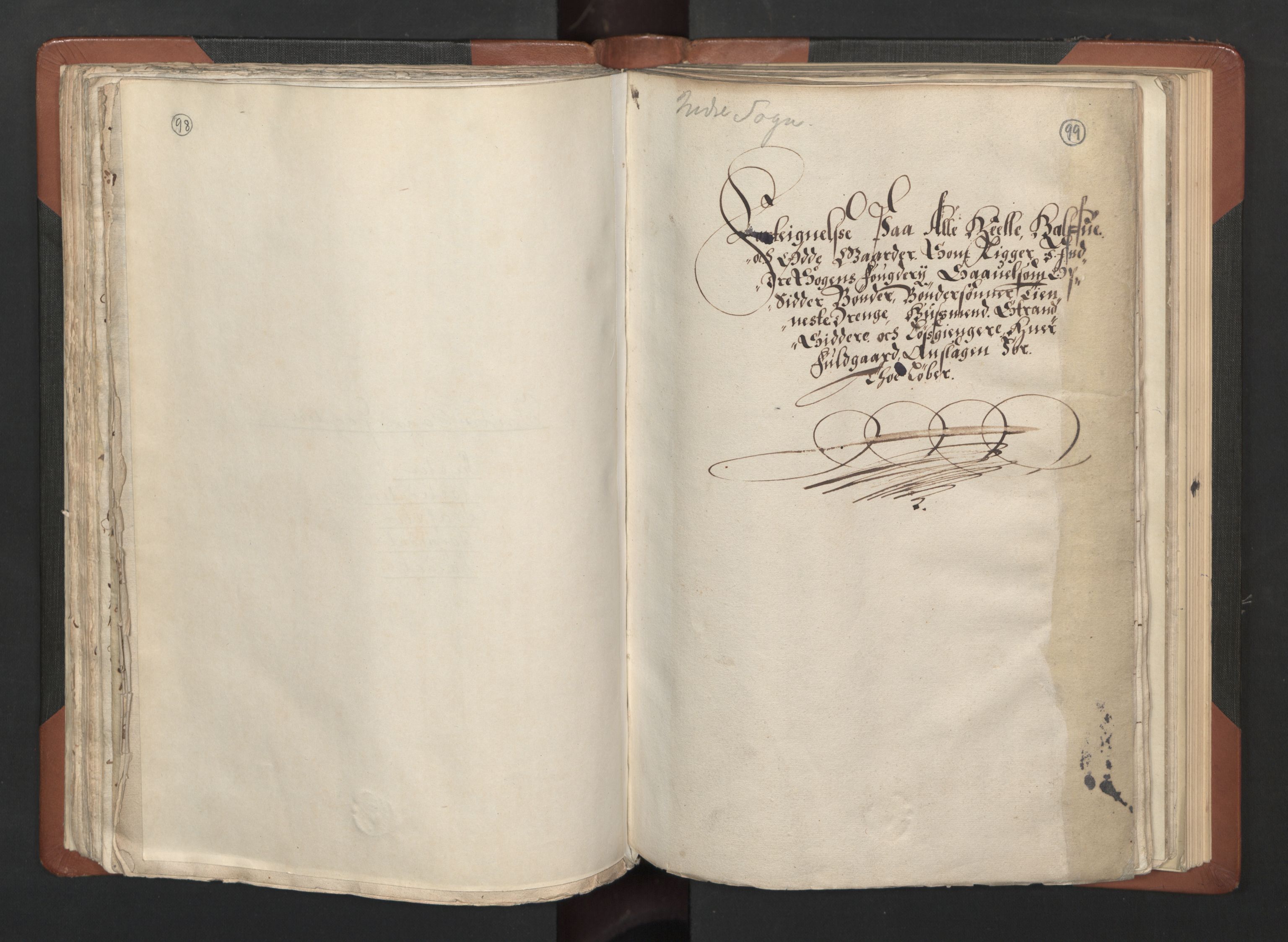 RA, Bailiff's Census 1664-1666, no. 14: Hardanger len, Ytre Sogn fogderi and Indre Sogn fogderi, 1664-1665, p. 98-99