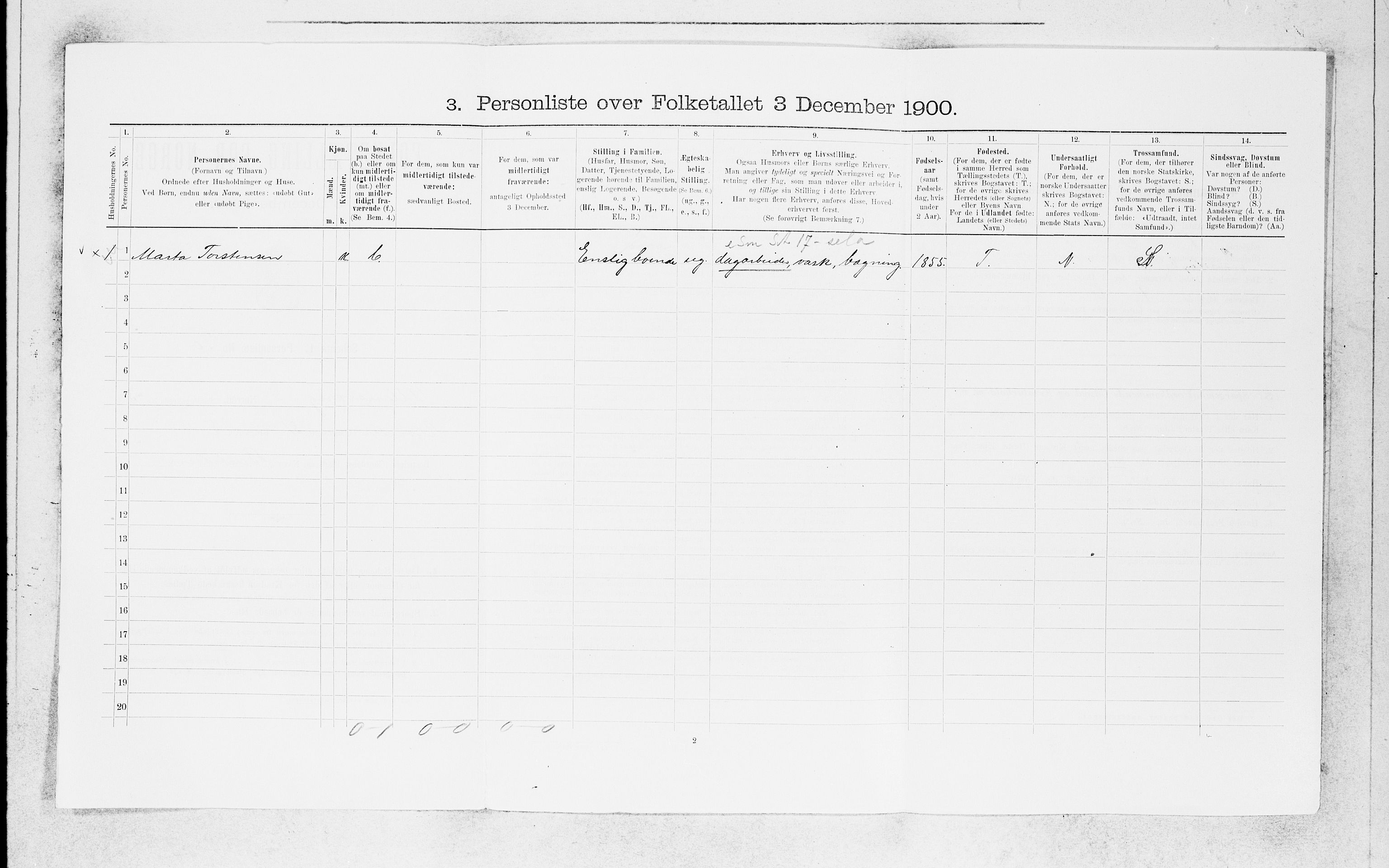 SAB, 1900 census for Ullensvang, 1900, p. 476