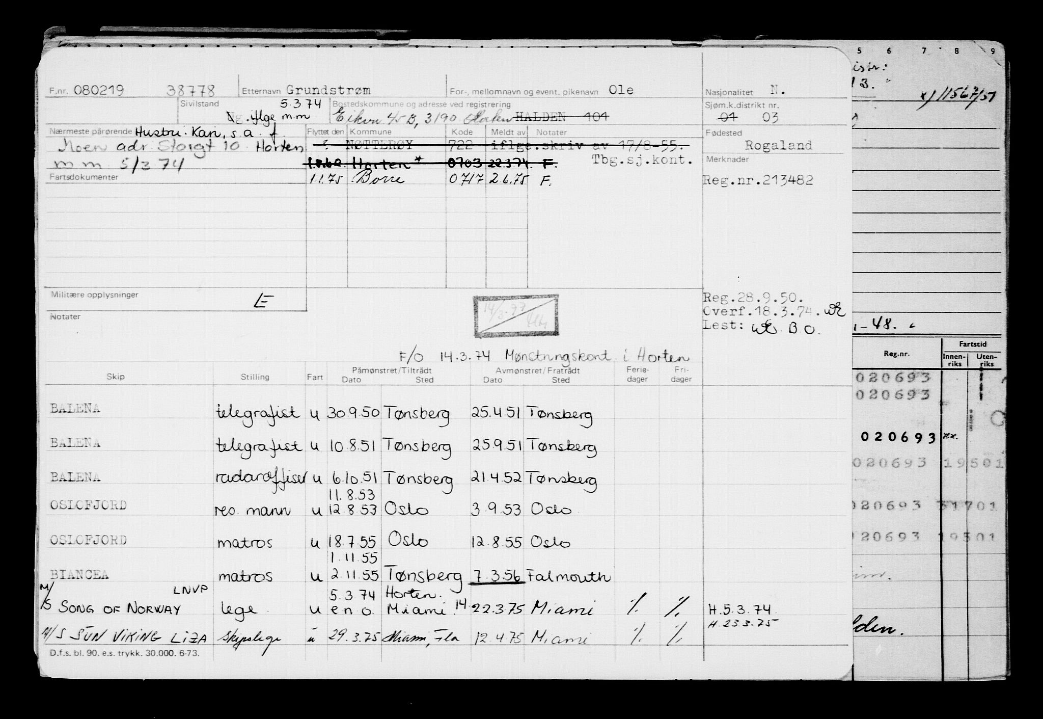 Direktoratet for sjømenn, AV/RA-S-3545/G/Gb/L0166: Hovedkort, 1919, p. 150