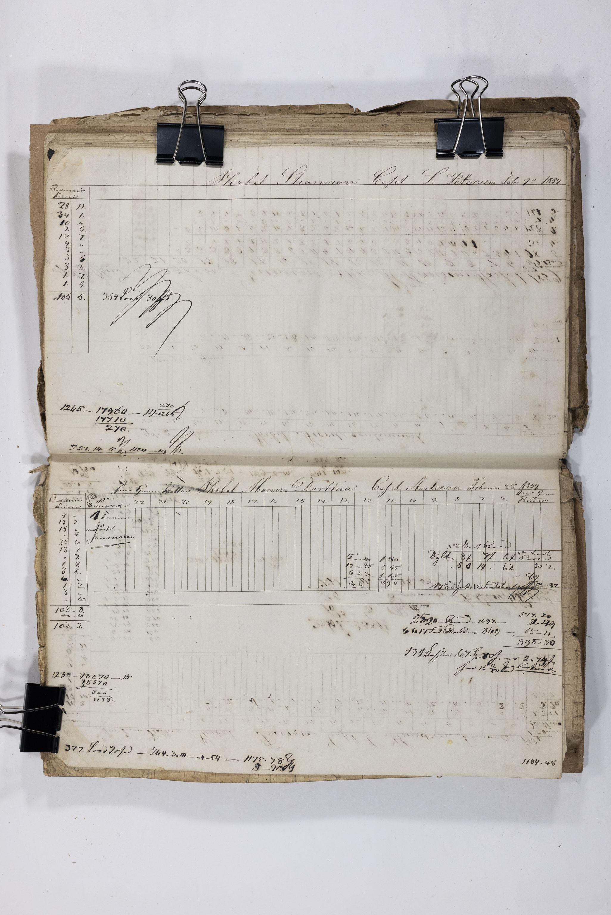 Blehr/ Kjellestad, TEMU/TGM-A-1212/E/Eb/L0007: Ladnings Liste for egne fartøier, 1856-1859, p. 157