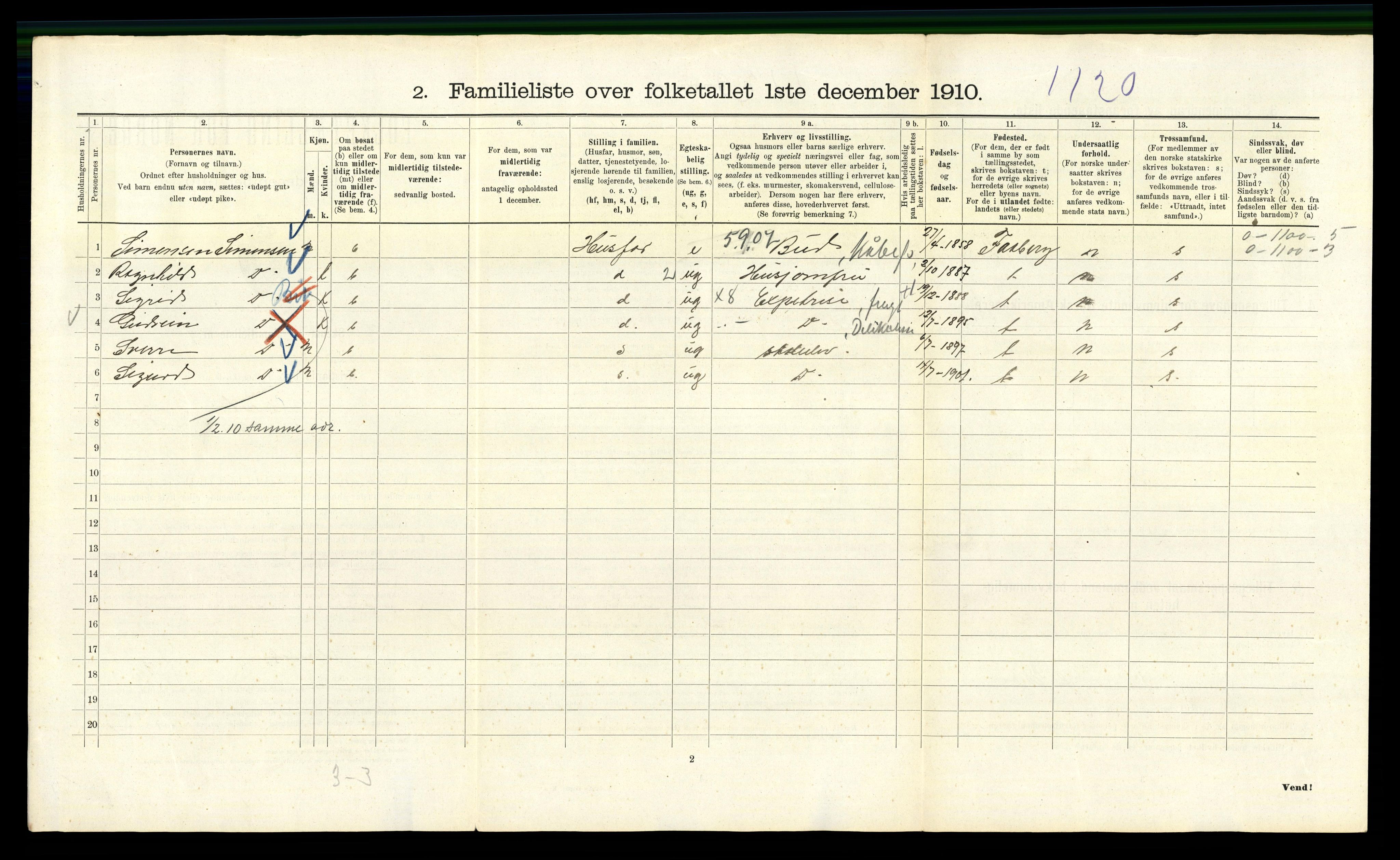 RA, 1910 census for Kristiania, 1910, p. 103178