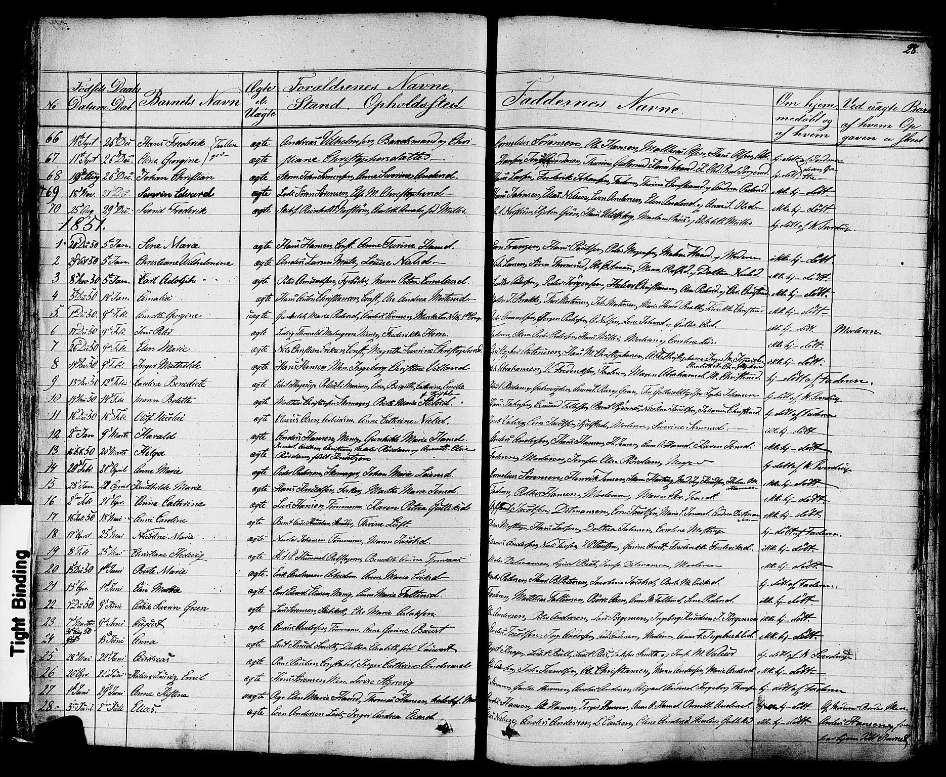 Stavern kirkebøker, SAKO/A-318/F/Fa/L0007: Parish register (official) no. 7, 1840-1877, p. 28