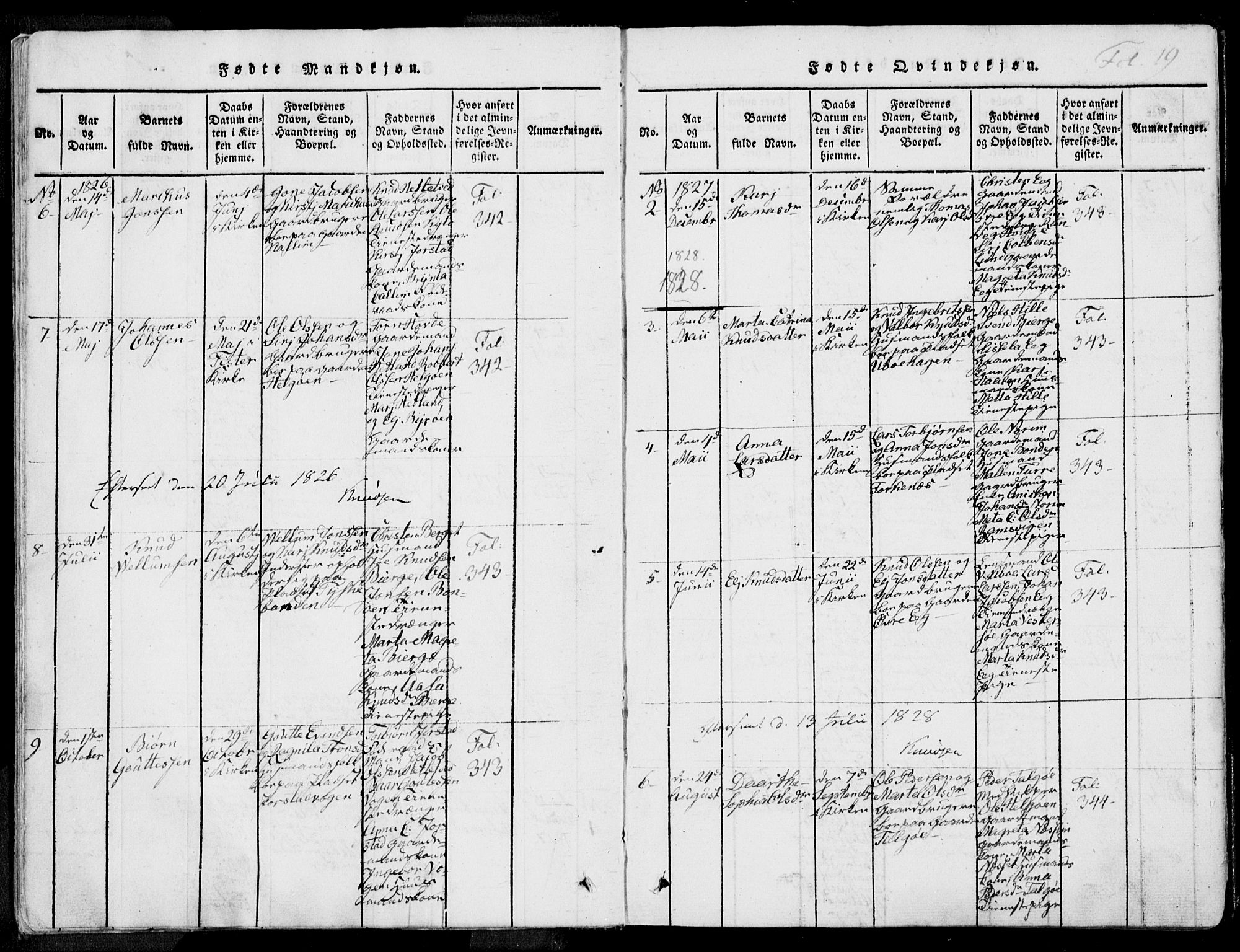 Nedstrand sokneprestkontor, AV/SAST-A-101841/01/IV: Parish register (official) no. A 7, 1816-1870, p. 19