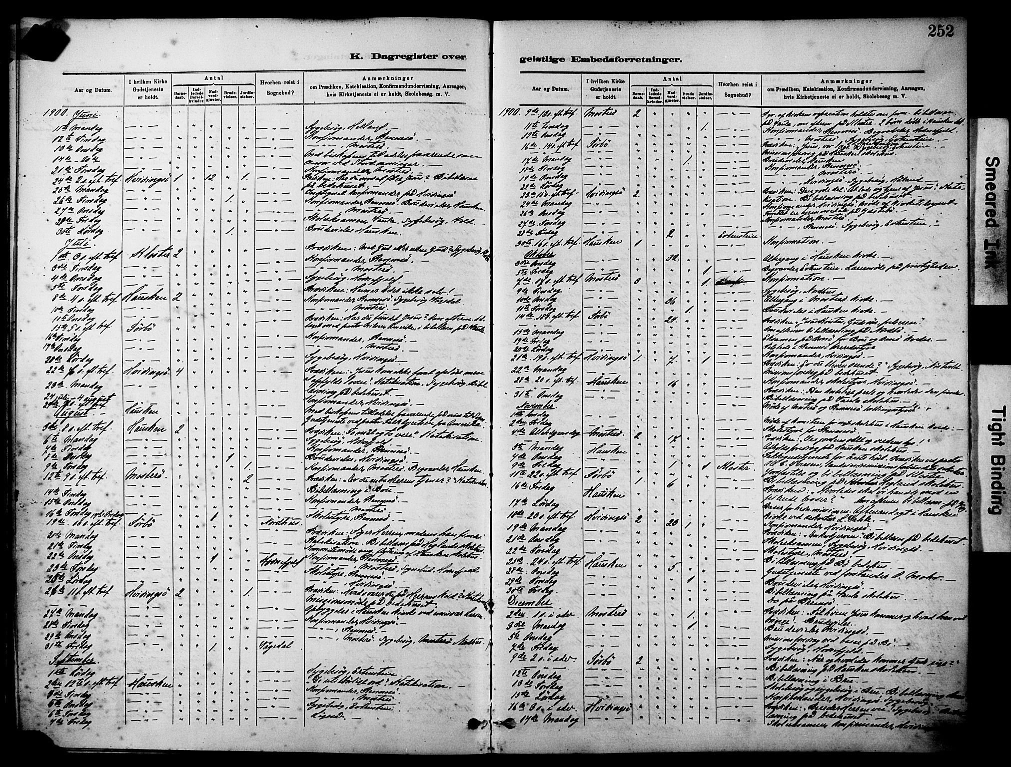 Rennesøy sokneprestkontor, AV/SAST-A -101827/H/Ha/Haa/L0012: Parish register (official) no. A 13, 1885-1917, p. 252