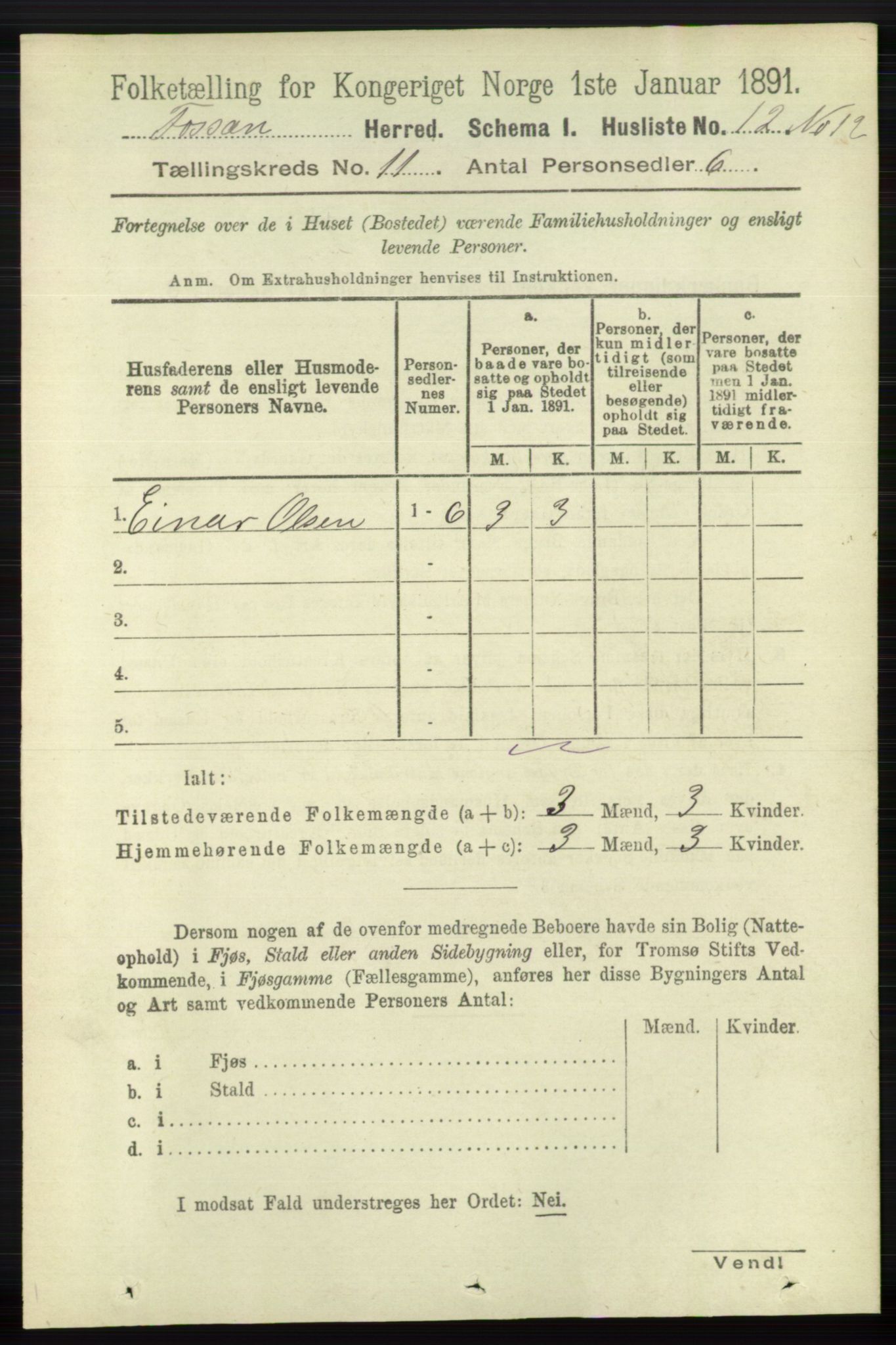 RA, 1891 census for 1129 Forsand, 1891, p. 1786