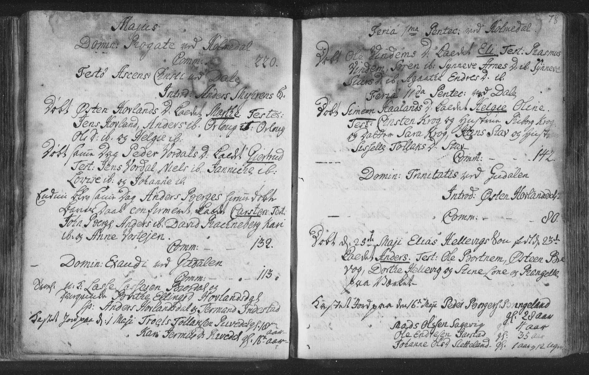 Fjaler sokneprestembete, SAB/A-79801/H/Haa/Haaa/L0002: Parish register (official) no. A 2, 1779-1798, p. 78