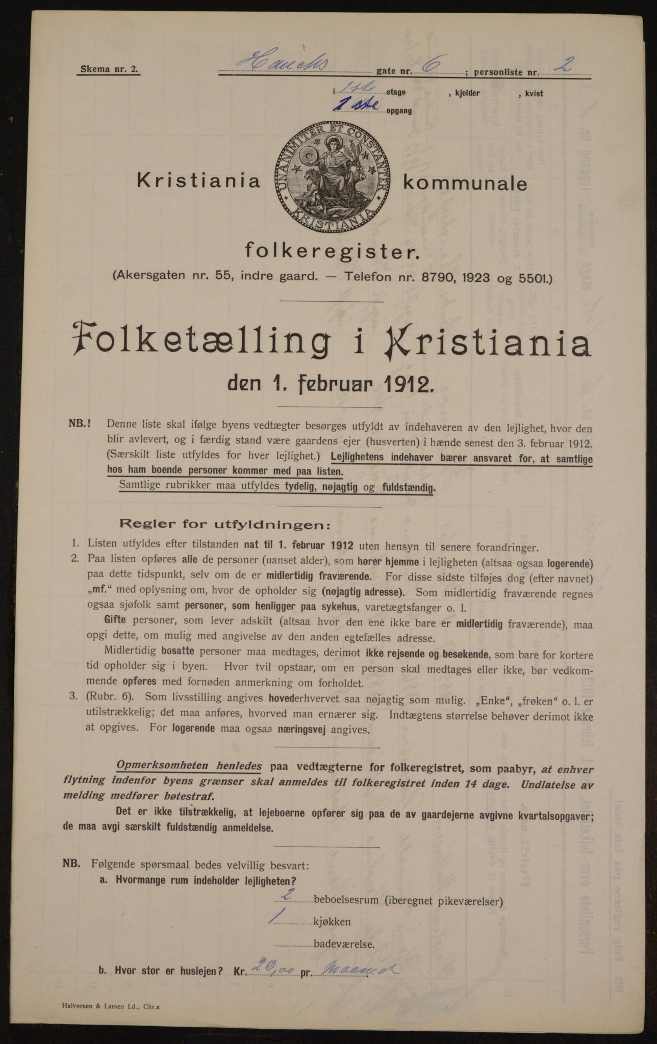 OBA, Municipal Census 1912 for Kristiania, 1912, p. 35521