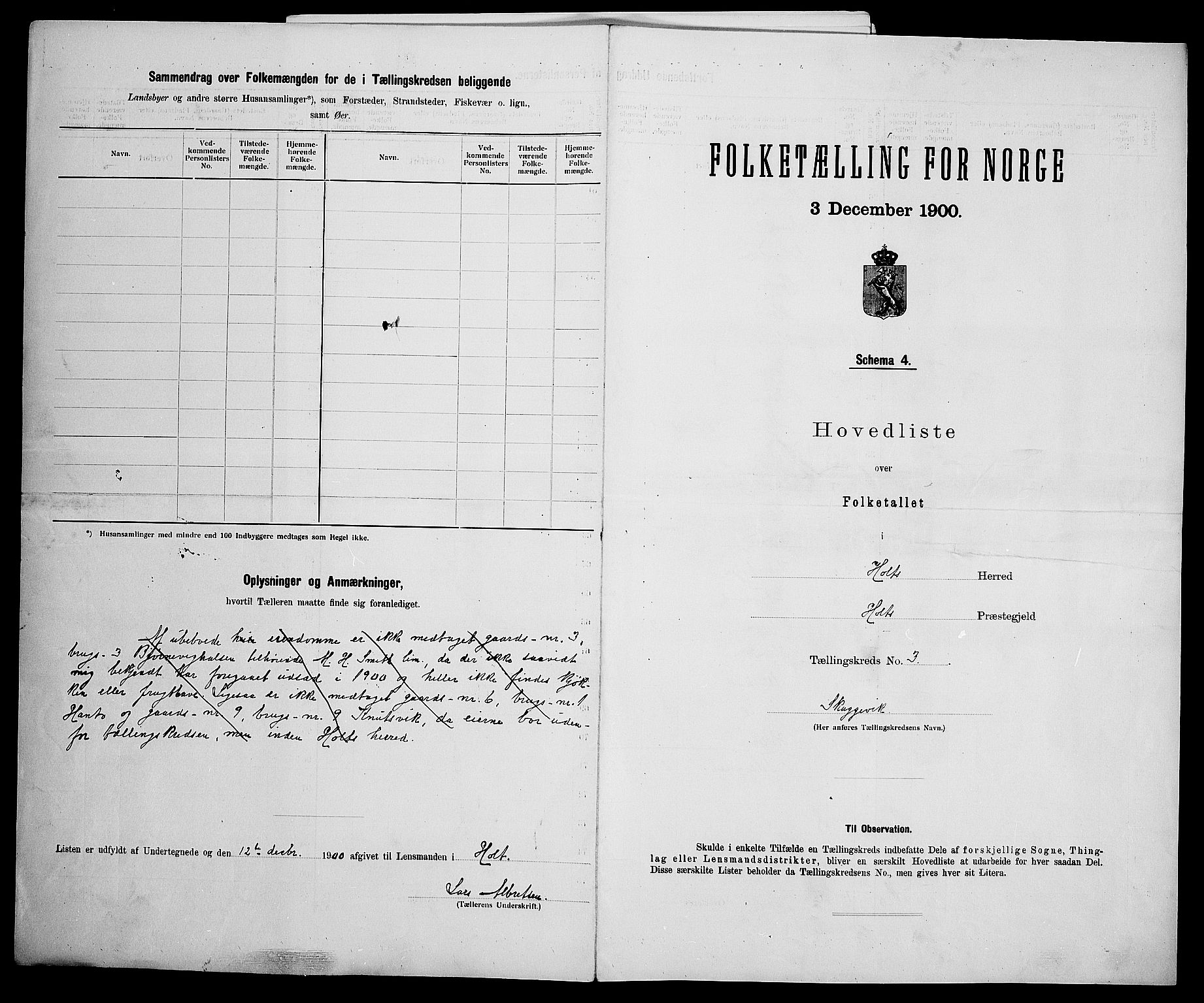 SAK, 1900 census for Holt, 1900, p. 26