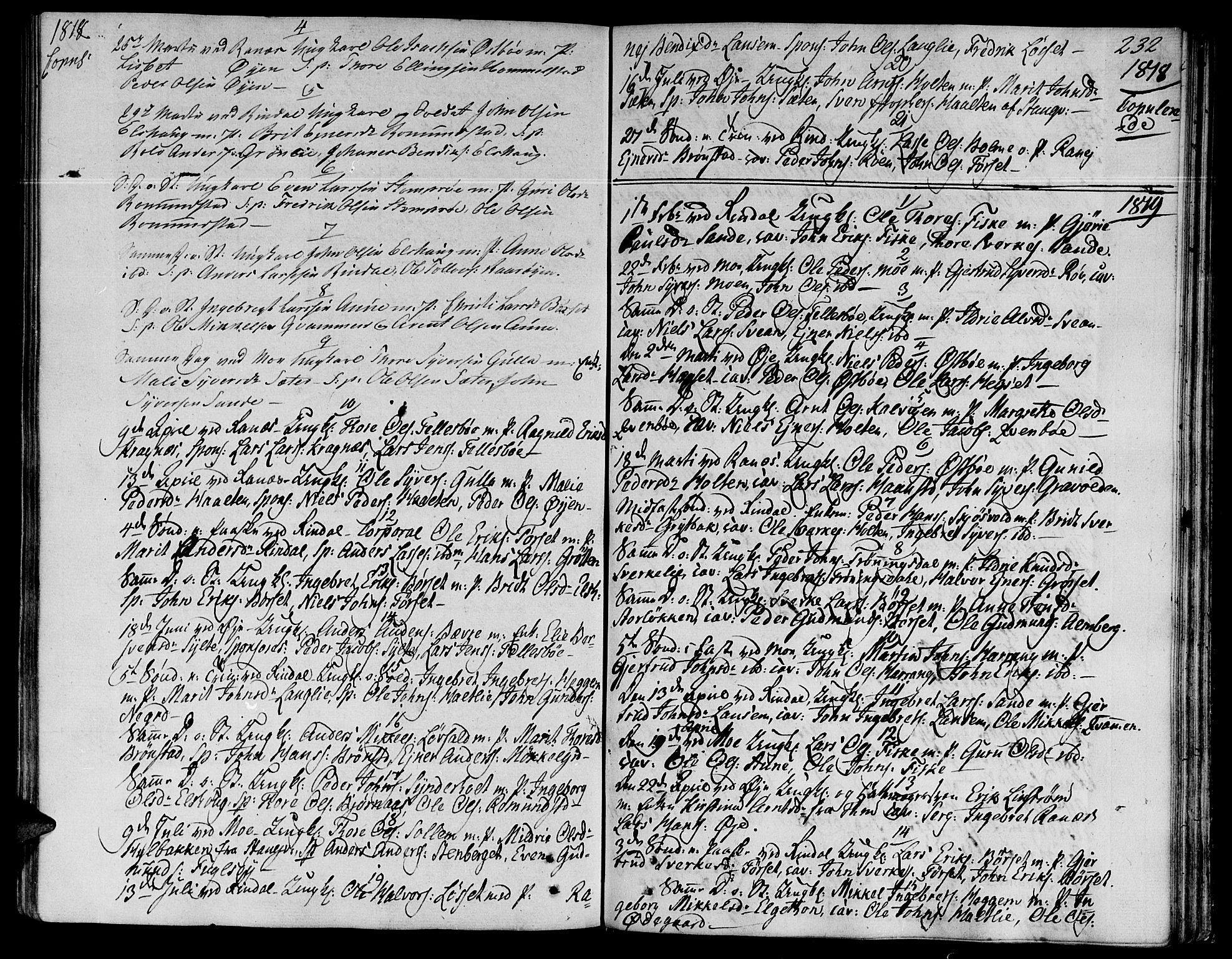 Ministerialprotokoller, klokkerbøker og fødselsregistre - Møre og Romsdal, SAT/A-1454/595/L1040: Parish register (official) no. 595A02, 1797-1819, p. 232